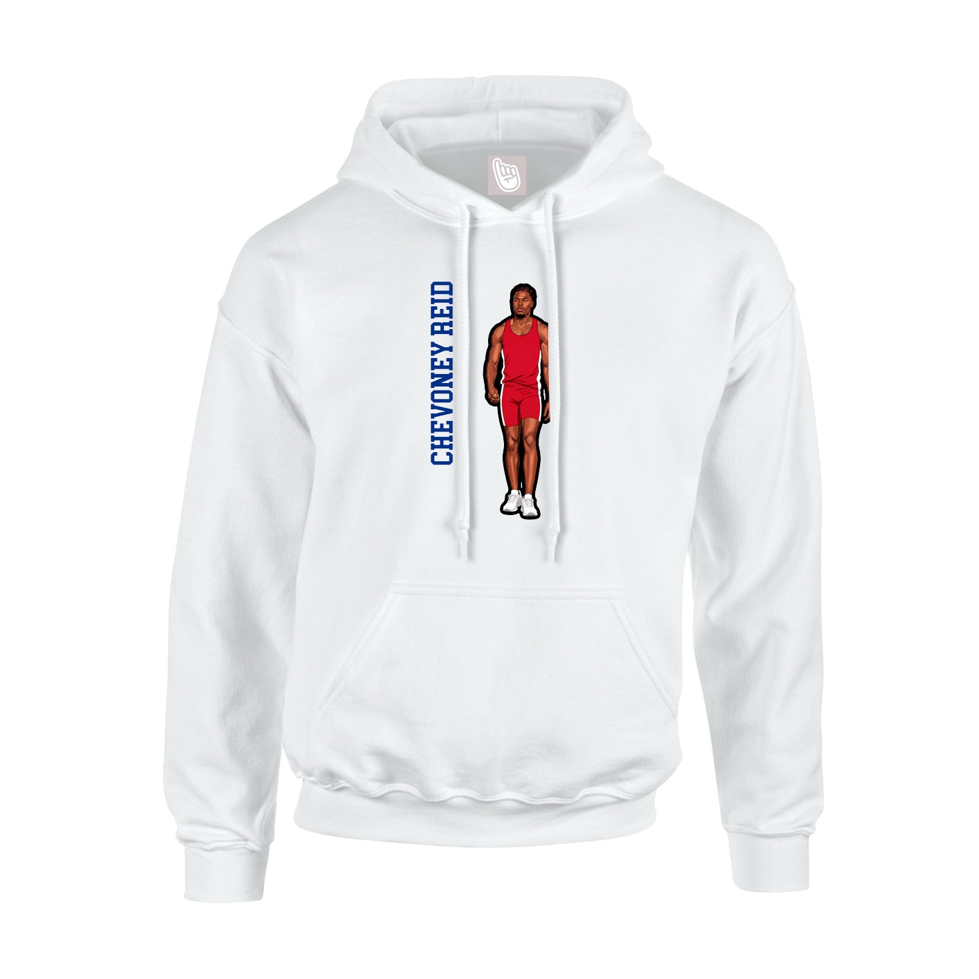 Hoodie — Name Vertical in White