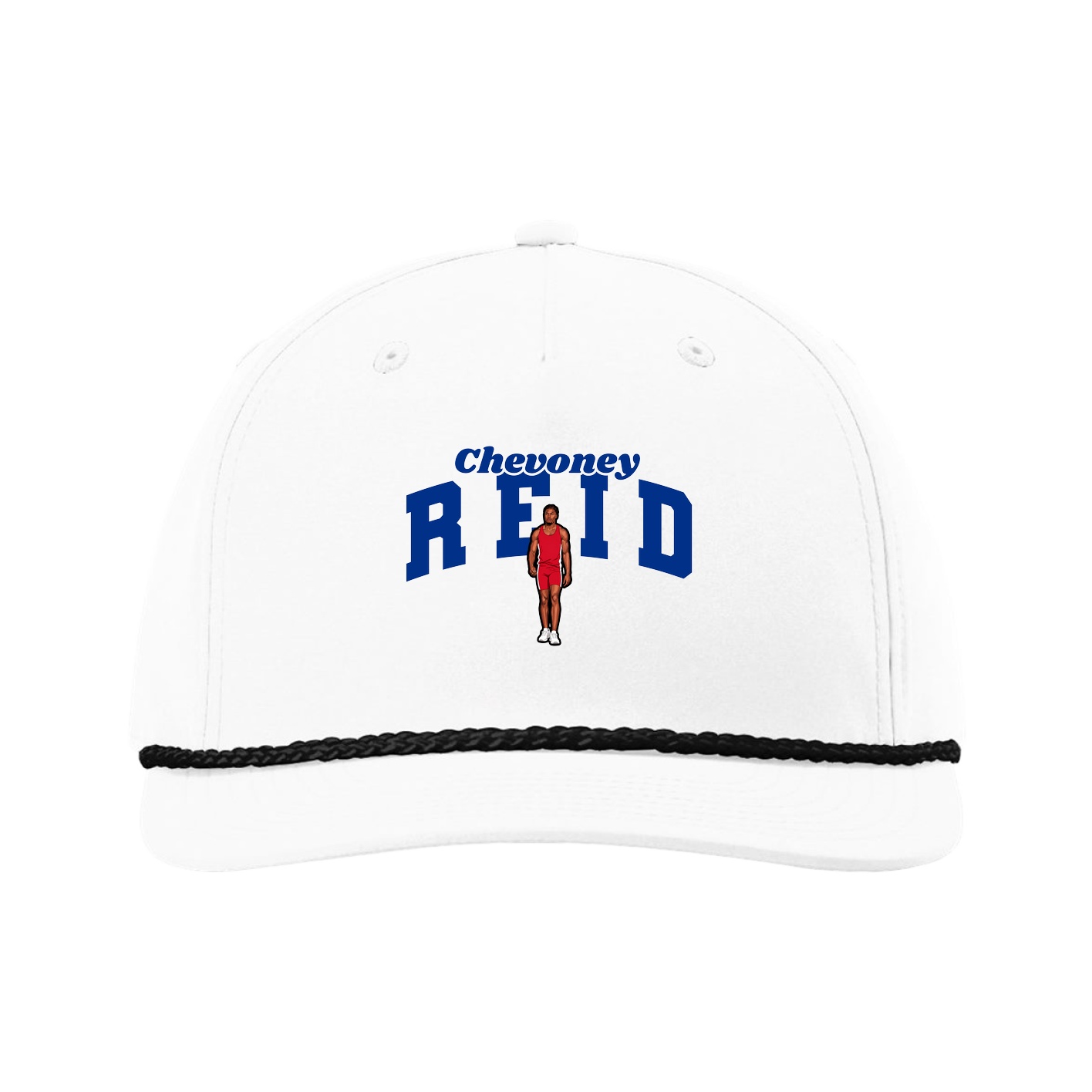 Five-Panel Classic Rope Cap — Signature Arch in White