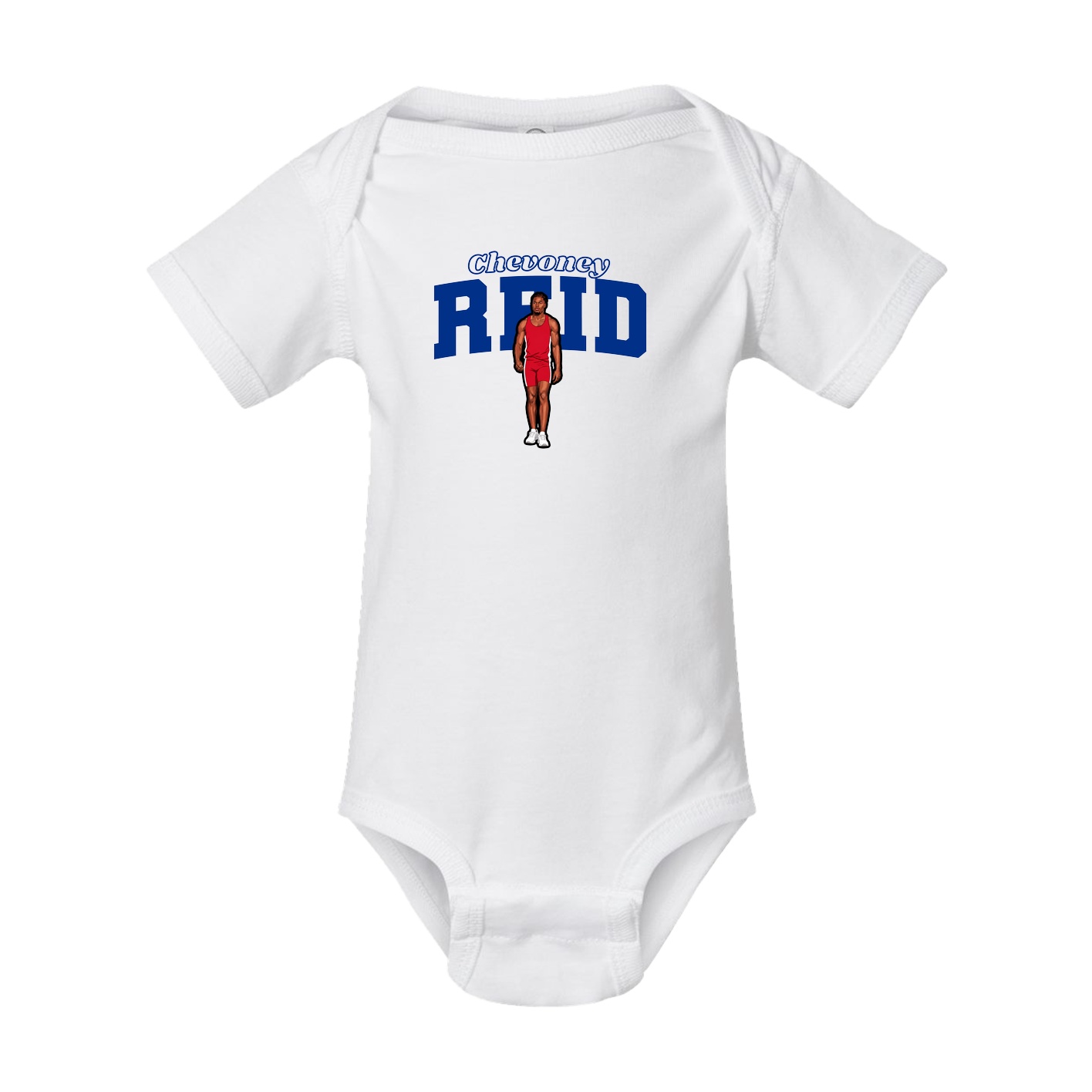 Baby Onesie — Name Arch in White