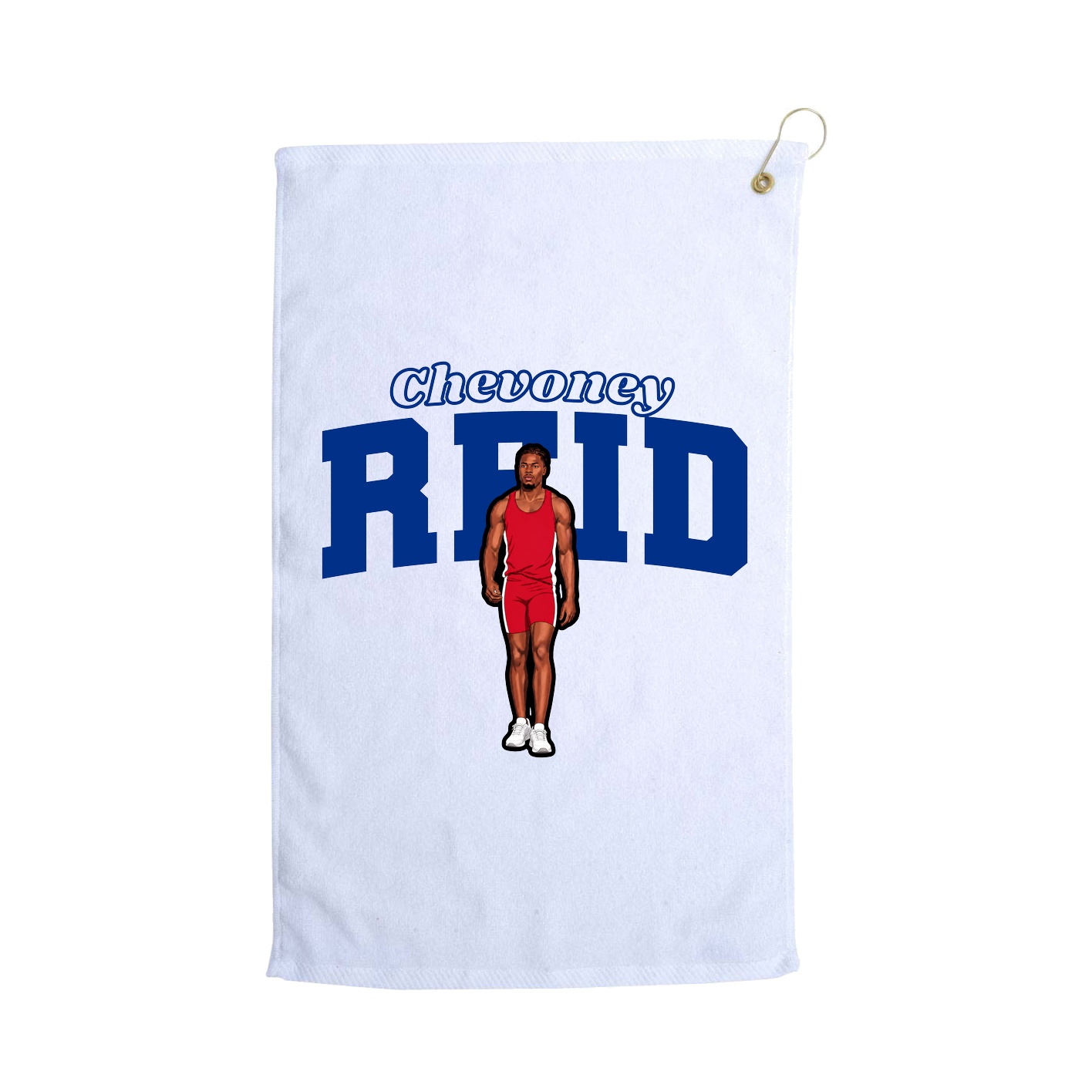Golf Towel — Name Arch in White