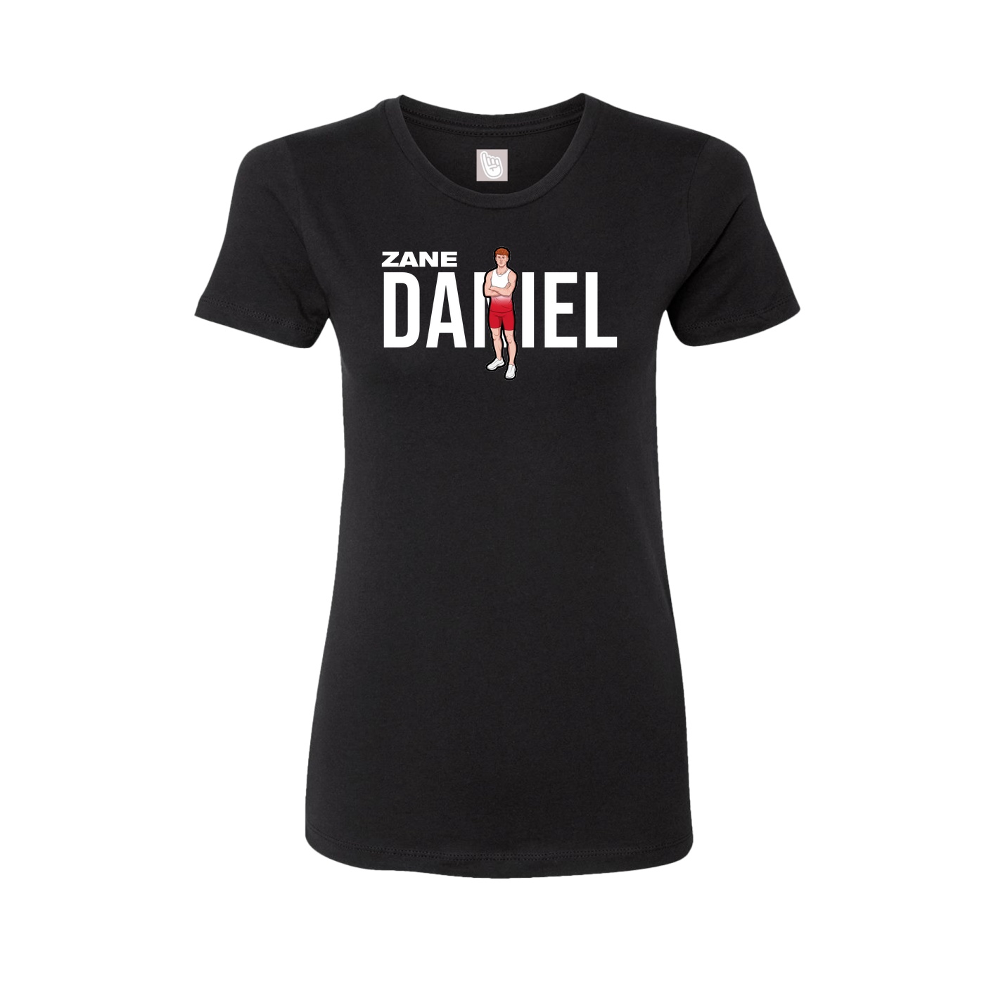Fitted Women's Tee — Player Name in Black