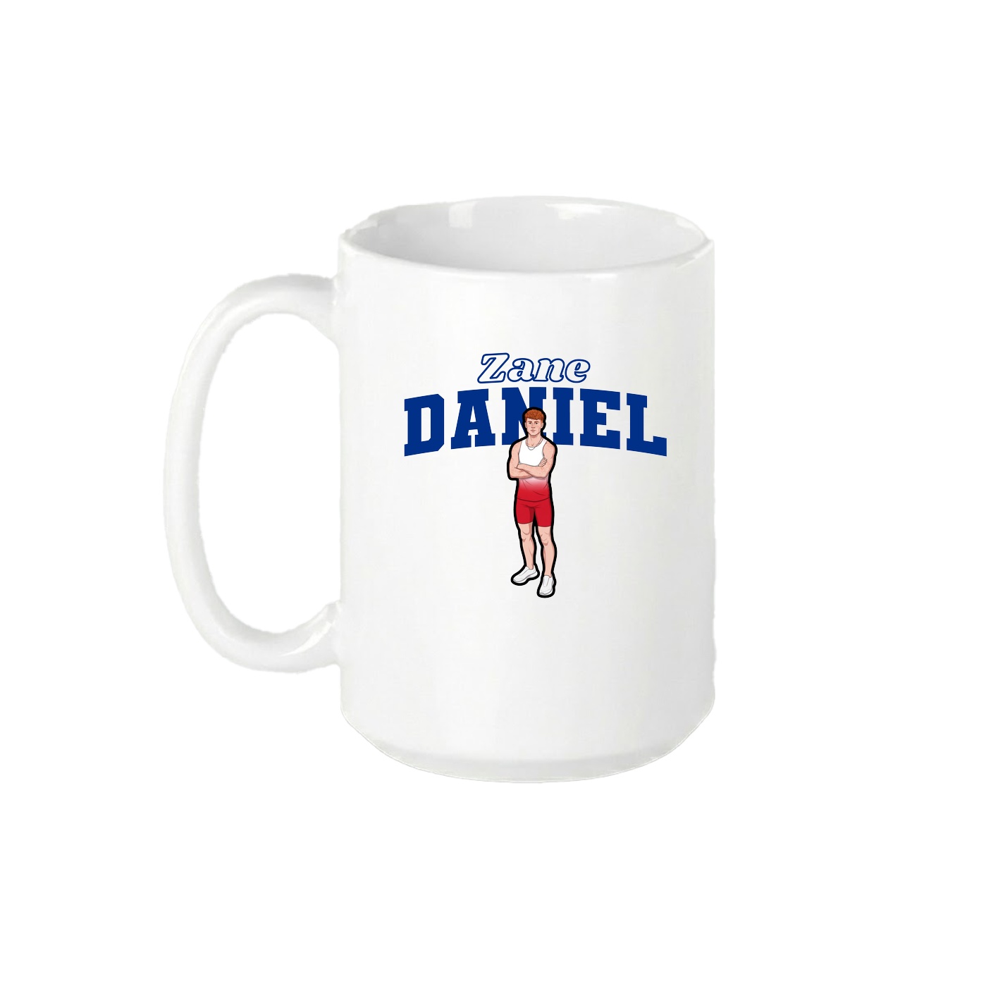 15oz Coffee Mug — Name Arch in White