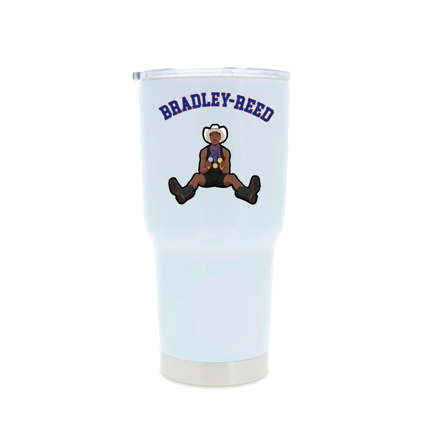 30oz Stainless Steel Tumbler — Shirsey Arch in White