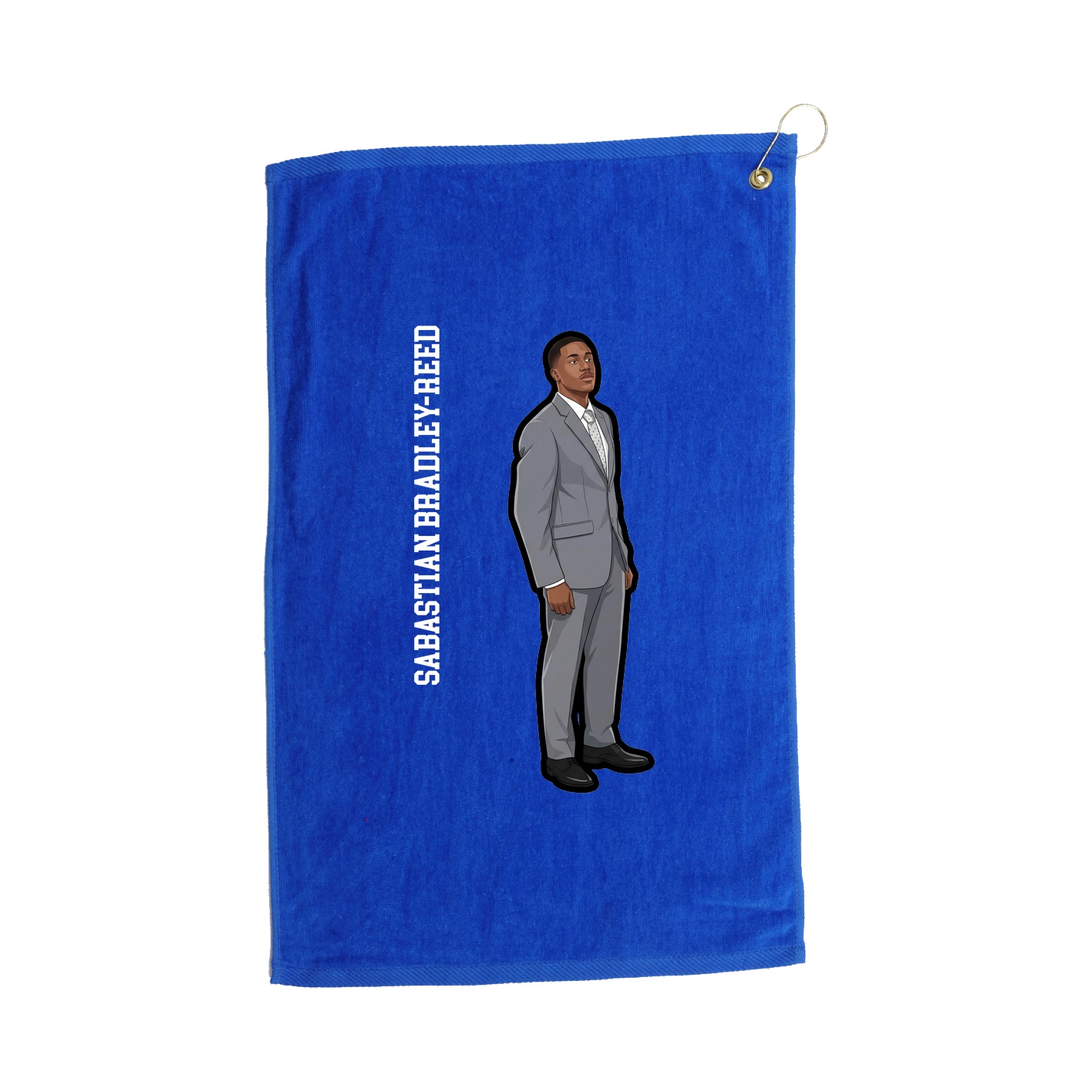Golf Towel — Name Vertical in Royal