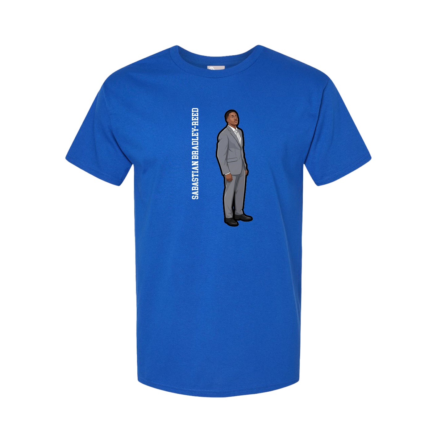 Youth Tee — Name Vertical in Royal