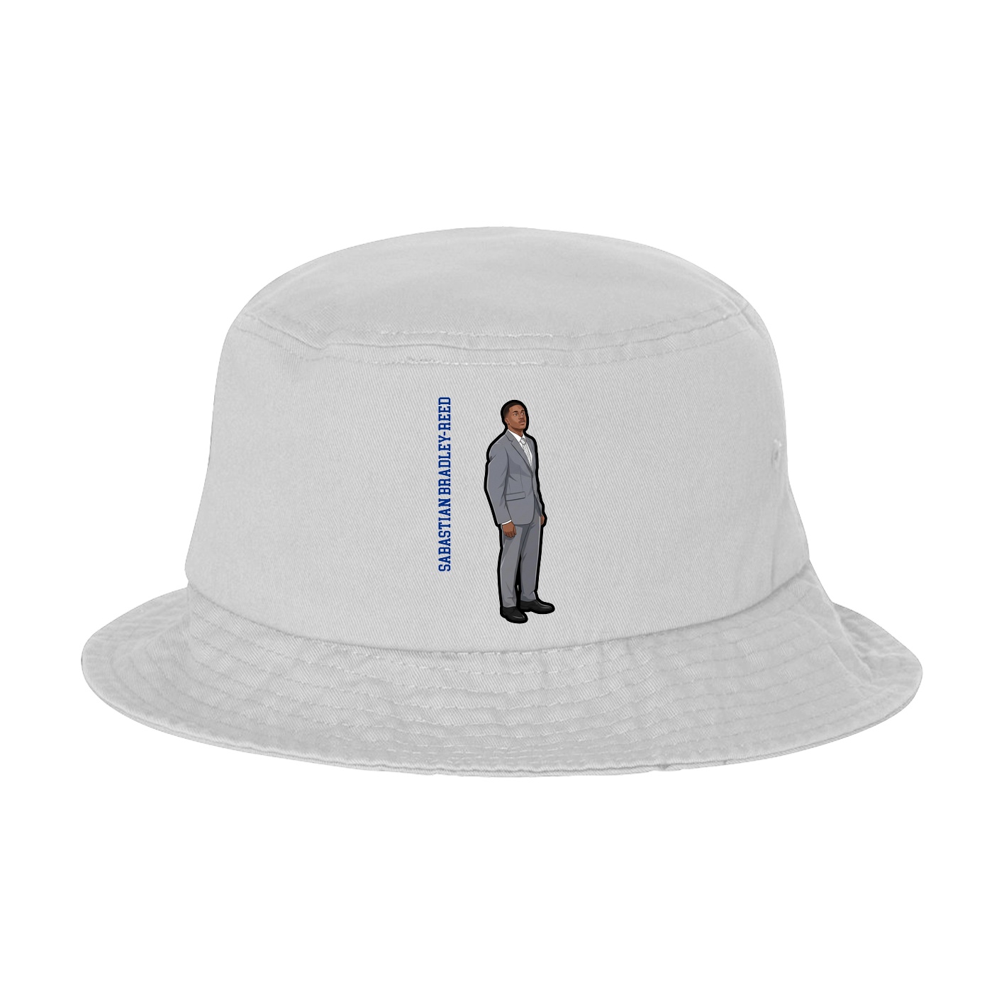 Bucket Cap — Name Vertical in White