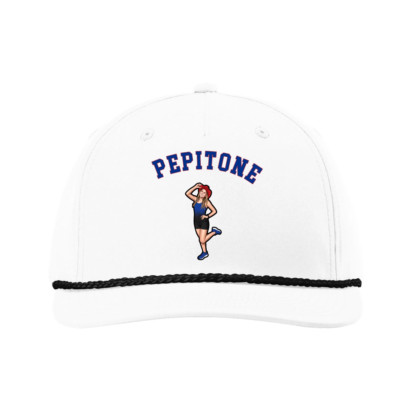 Five-Panel Classic Rope Cap — Shirsey Arch in White