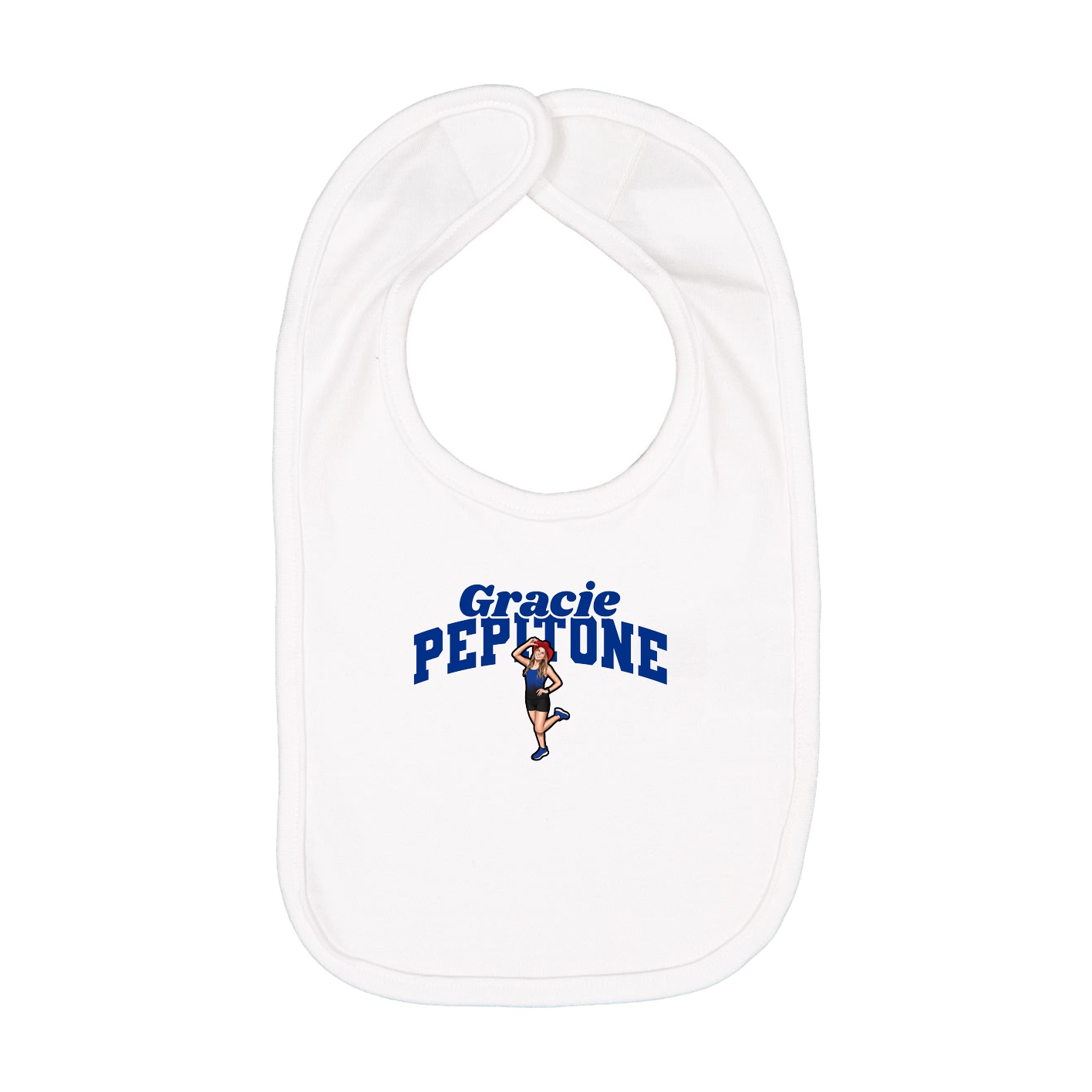Infant Bib — Signature Arch in White