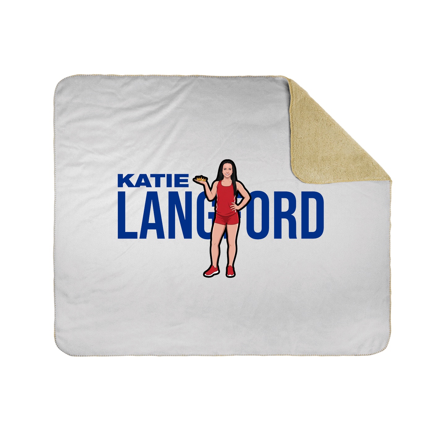 Throw Blanket — Player Name in White