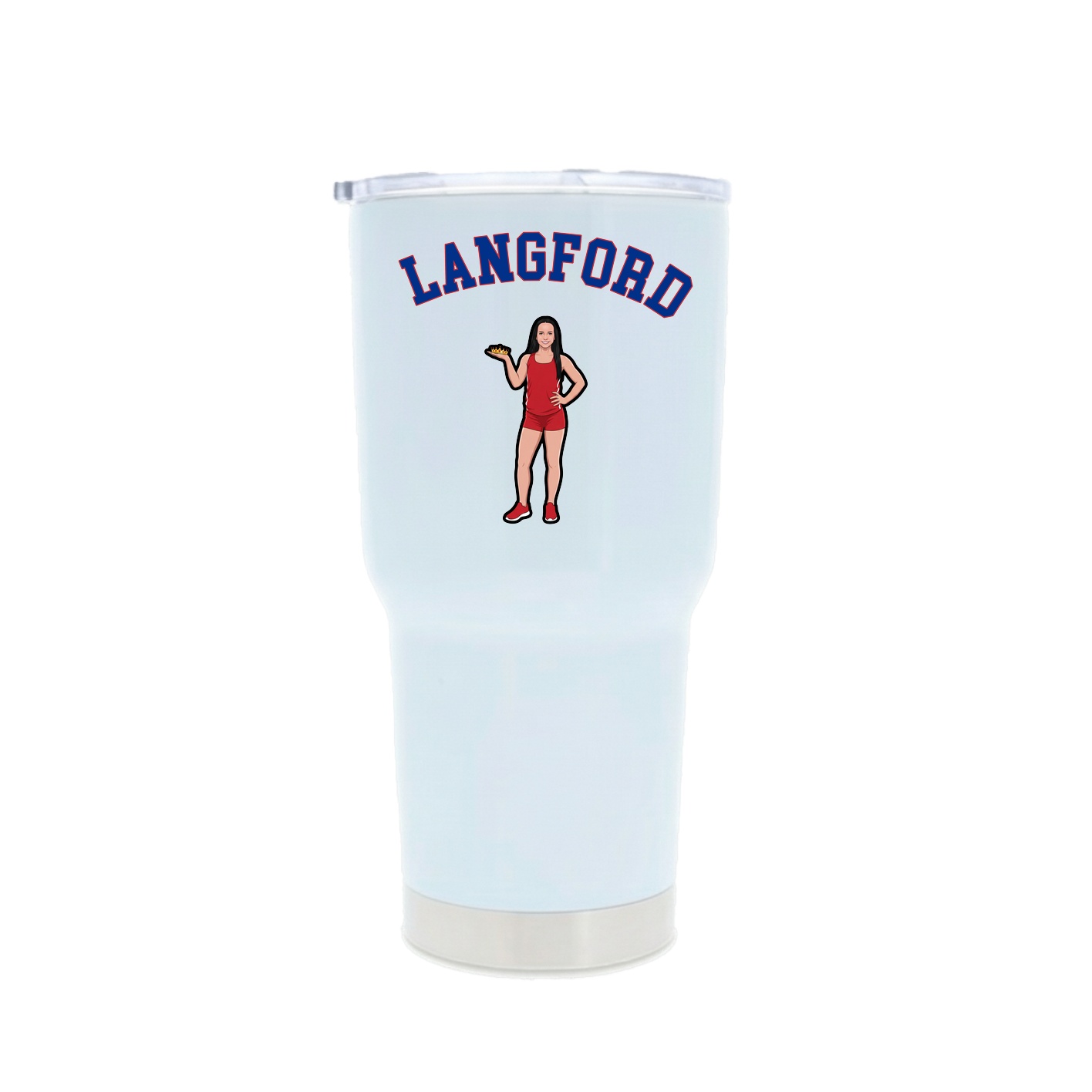 30oz Stainless Steel Tumbler — Shirsey Arch in White