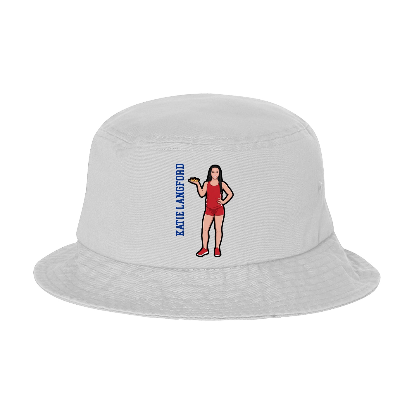 Bucket Cap — Name Vertical in White