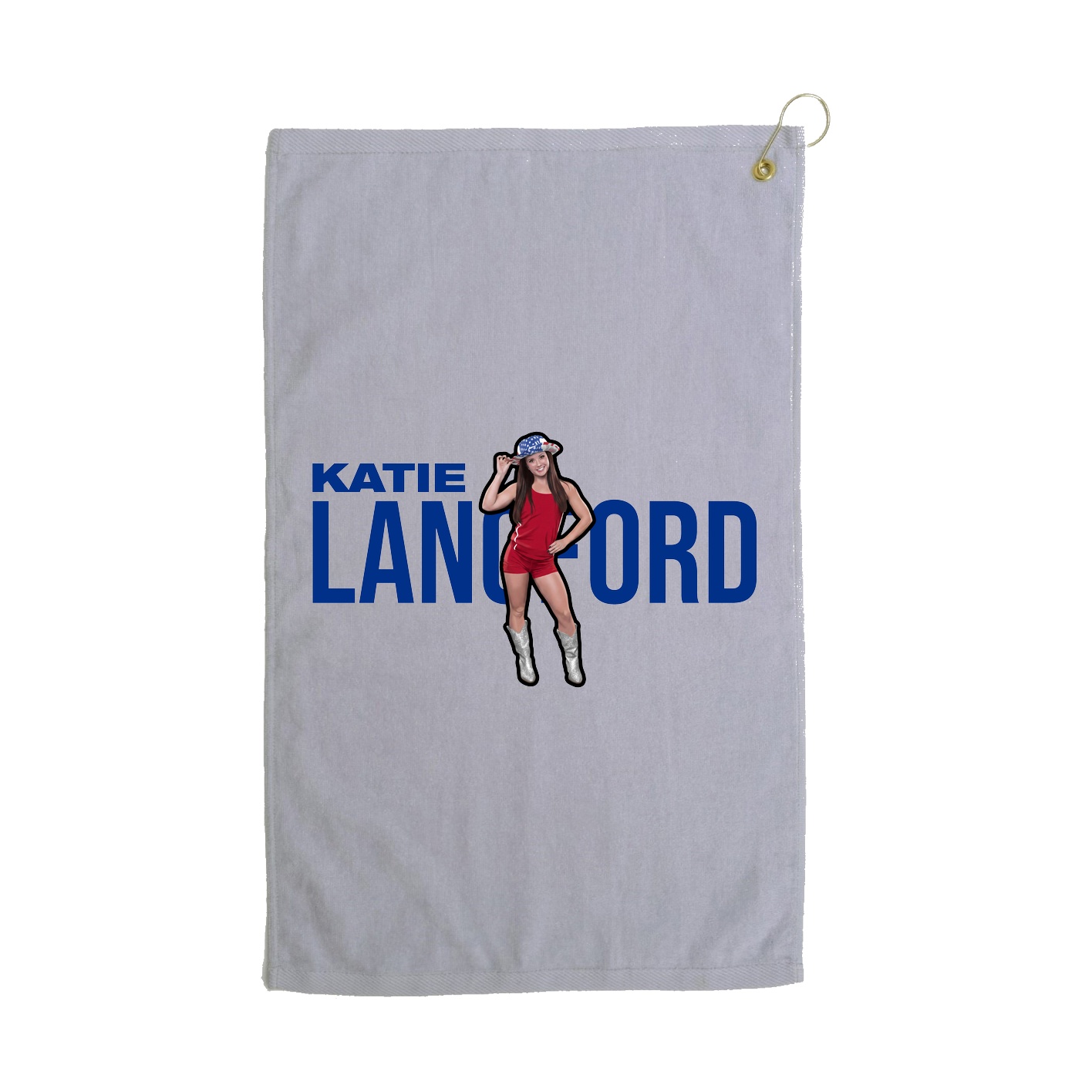 Golf Towel — Player Name in Grey