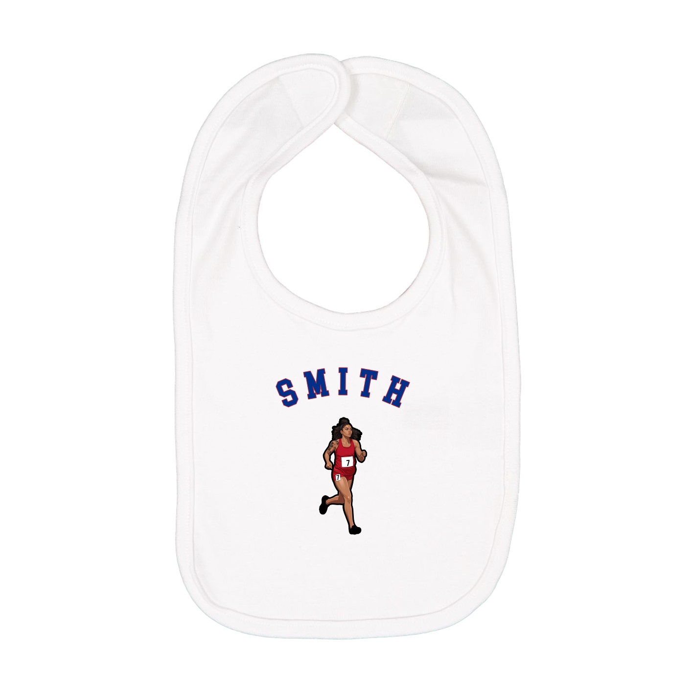 Infant Bib — Shirsey Arch in White