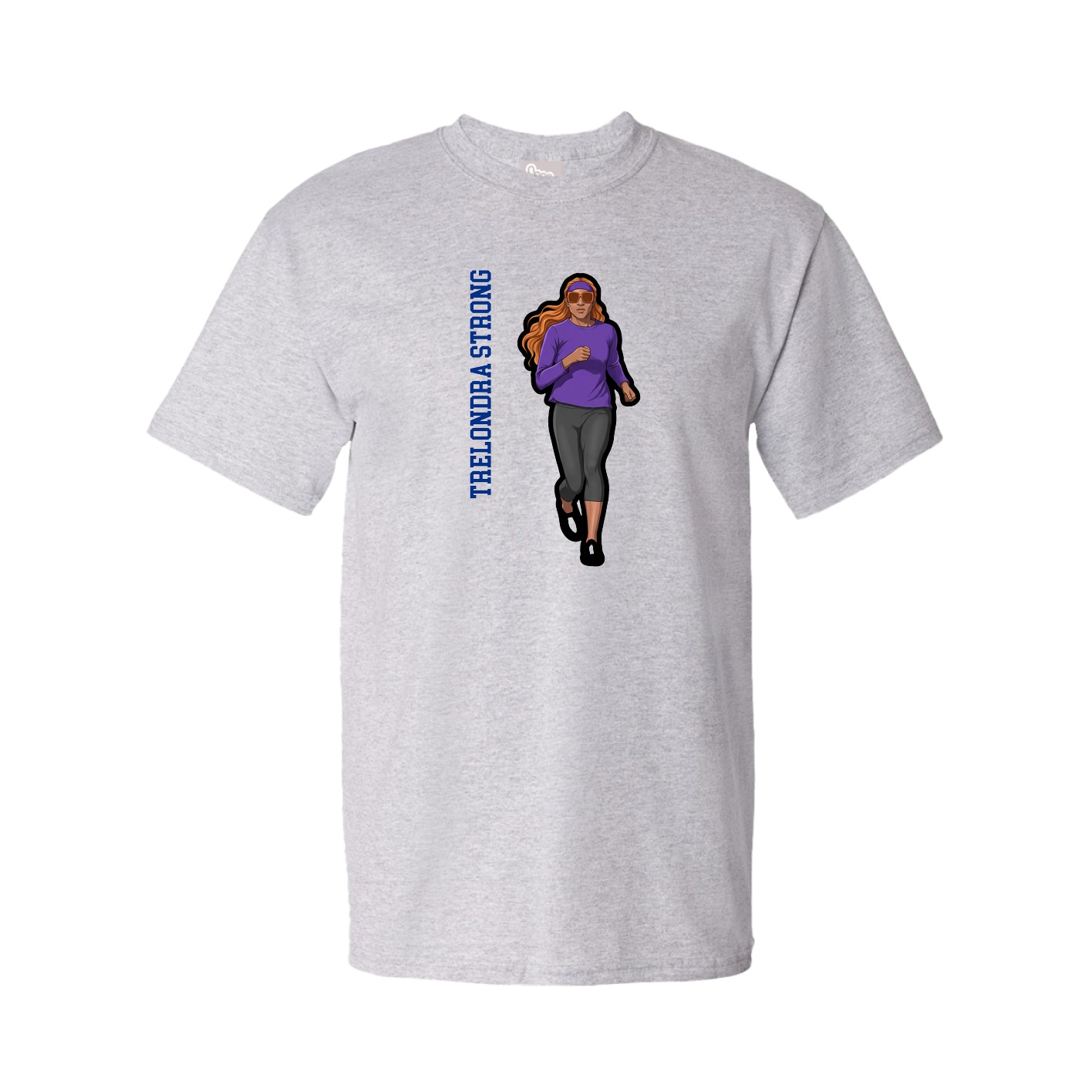 Tee — Name Vertical in Grey