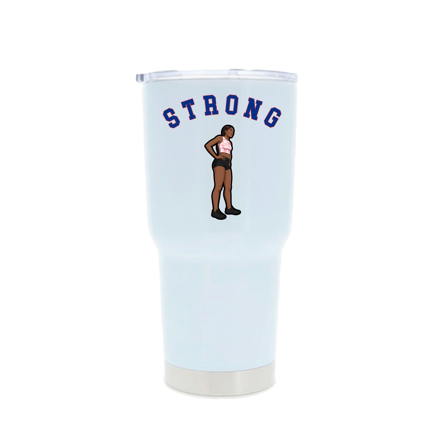 30oz Stainless Steel Tumbler — Shirsey Arch in White