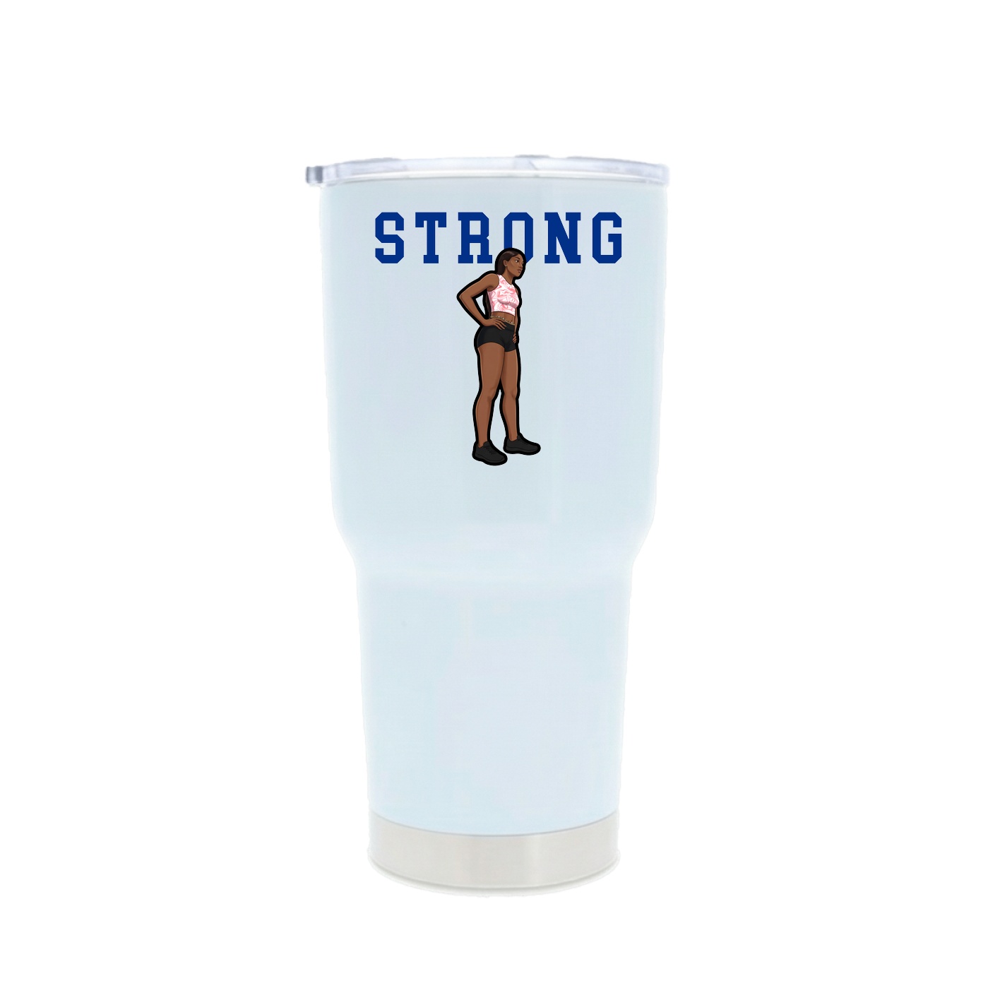 30oz Stainless Steel Tumbler — Shirsey in White