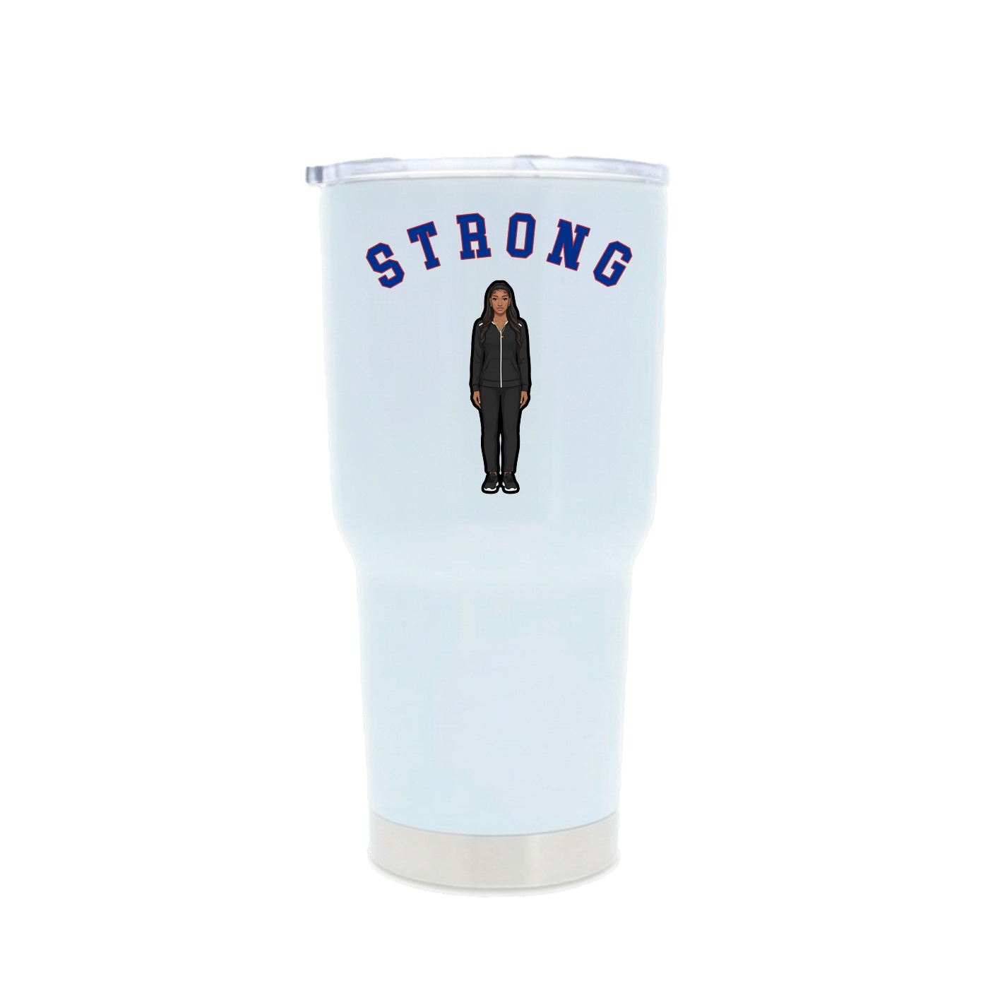 30oz Stainless Steel Tumbler — Shirsey Arch in White