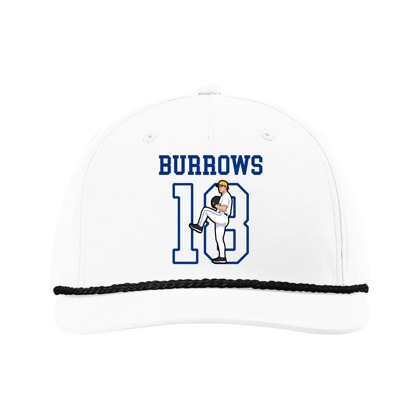 Five-Panel Classic Rope Cap — Shirsey in White