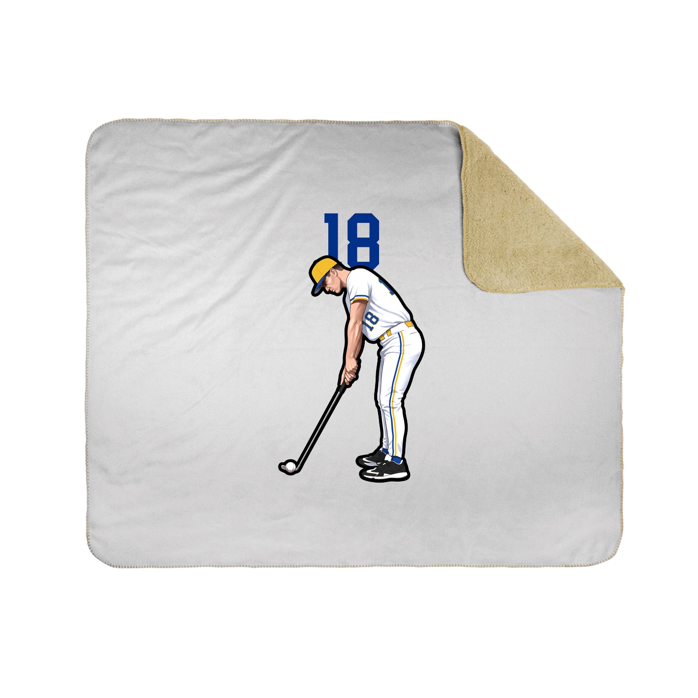 Throw Blanket — Number Top in White