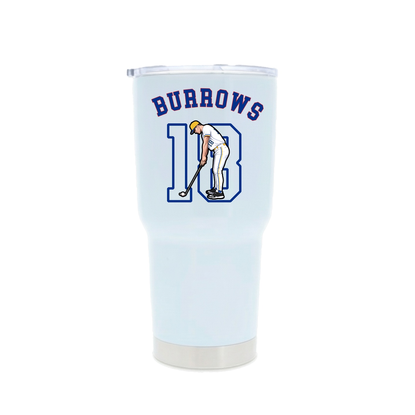 30oz Stainless Steel Tumbler — Shirsey Arch in White