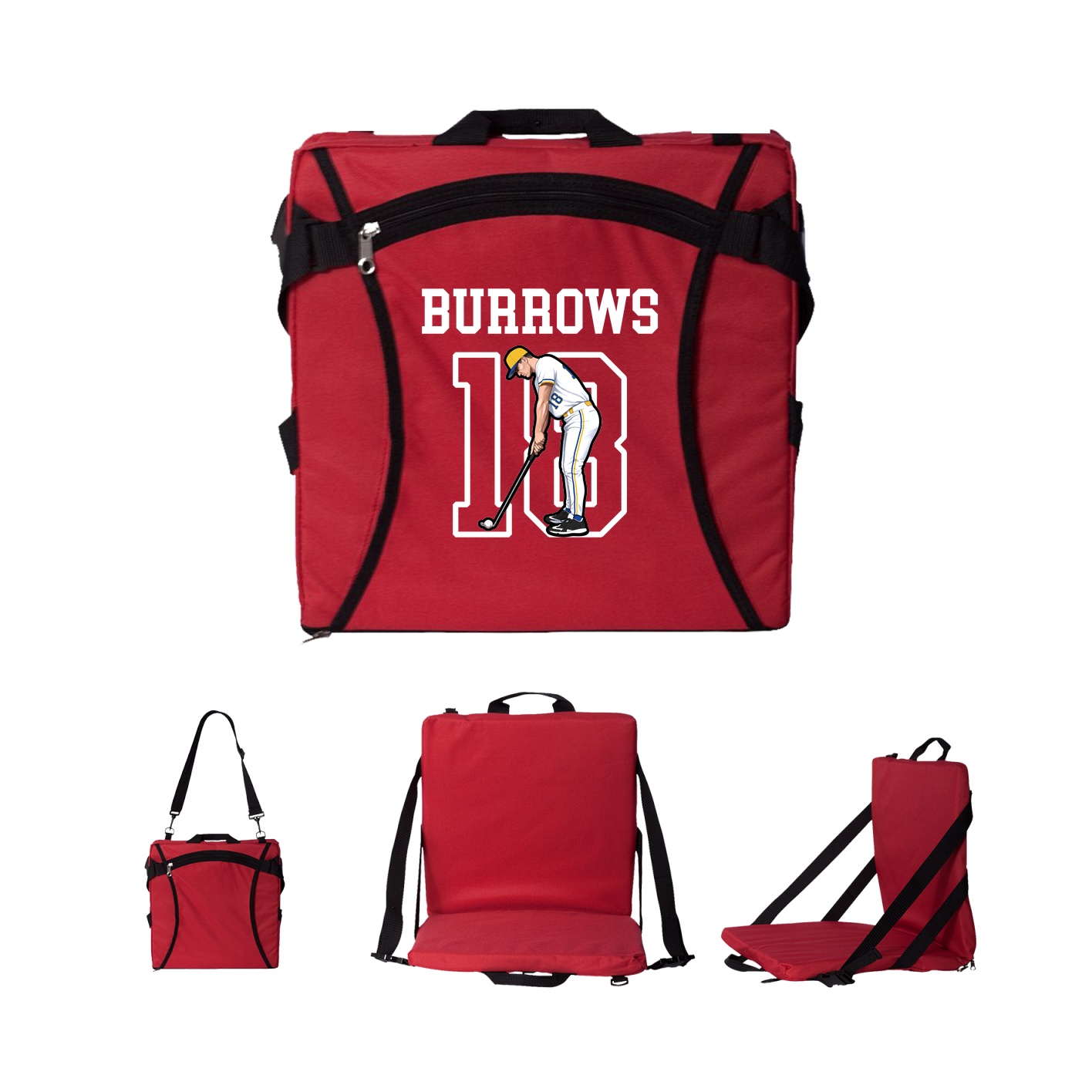 Folding Stadium Seat — Shirsey in Red