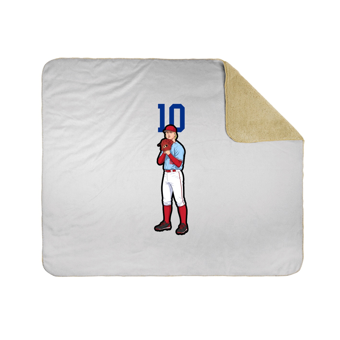 Throw Blanket — Number Top in White