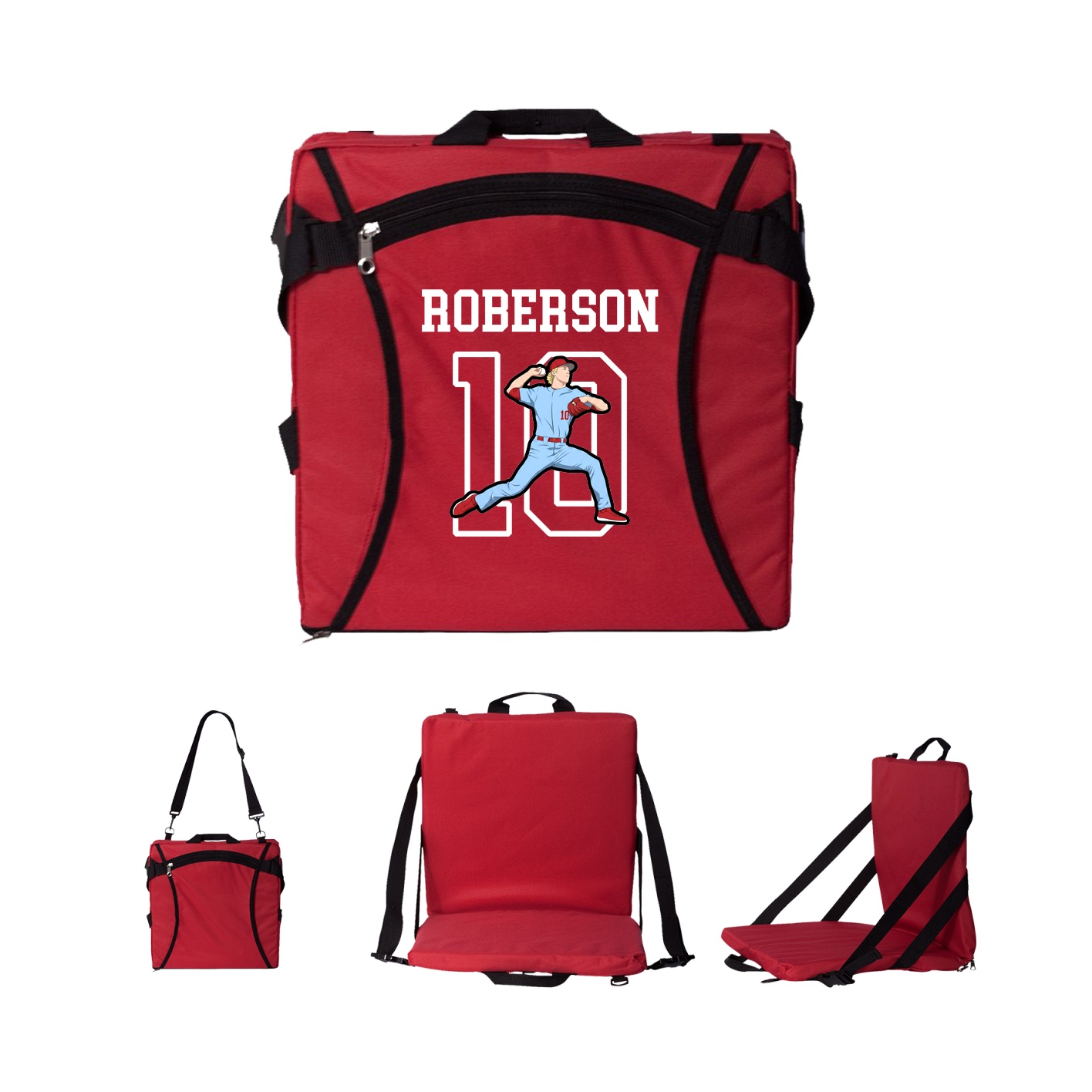 Folding Stadium Seat — Shirsey in Red