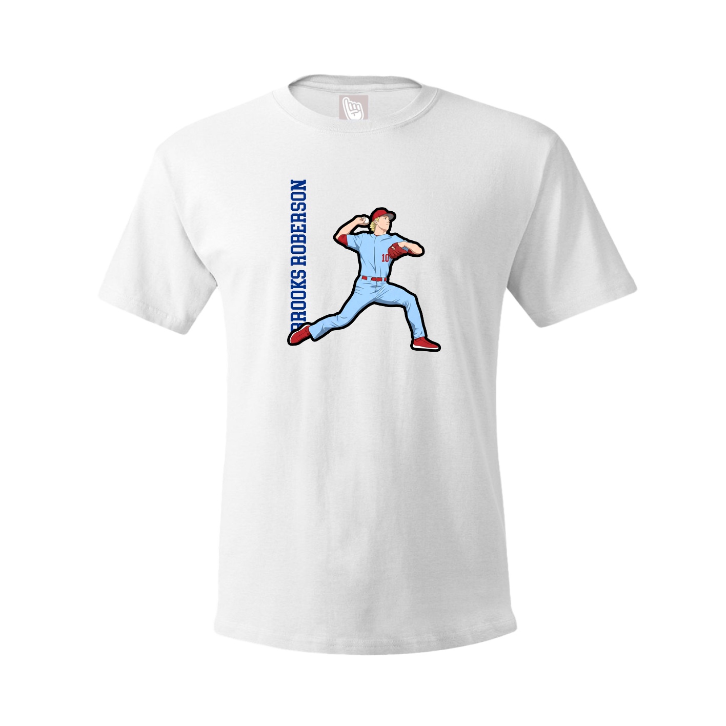 Tee — Name Vertical in White