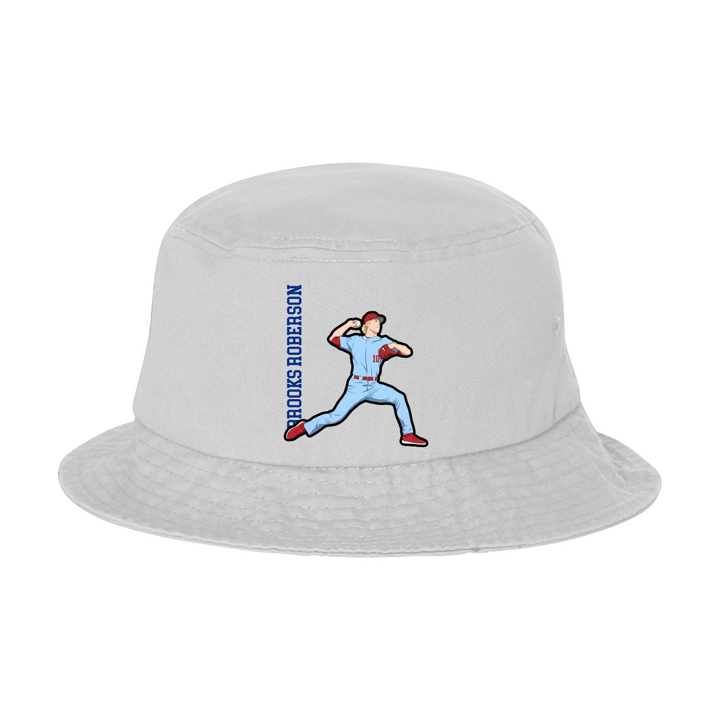 Bucket Cap — Name Vertical in White