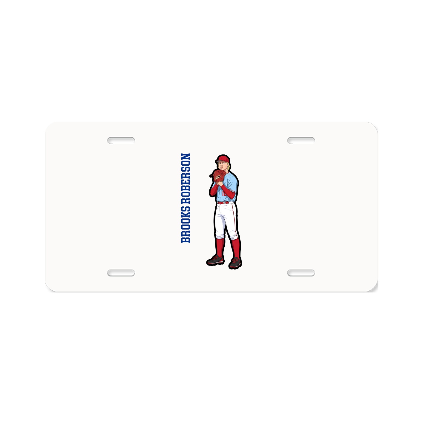 License Plate — Name Vertical in Classic