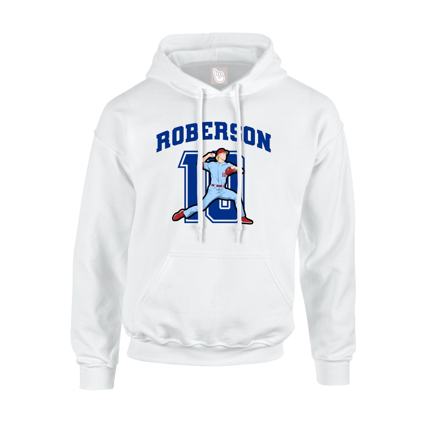 Youth Hoodie — Number in White