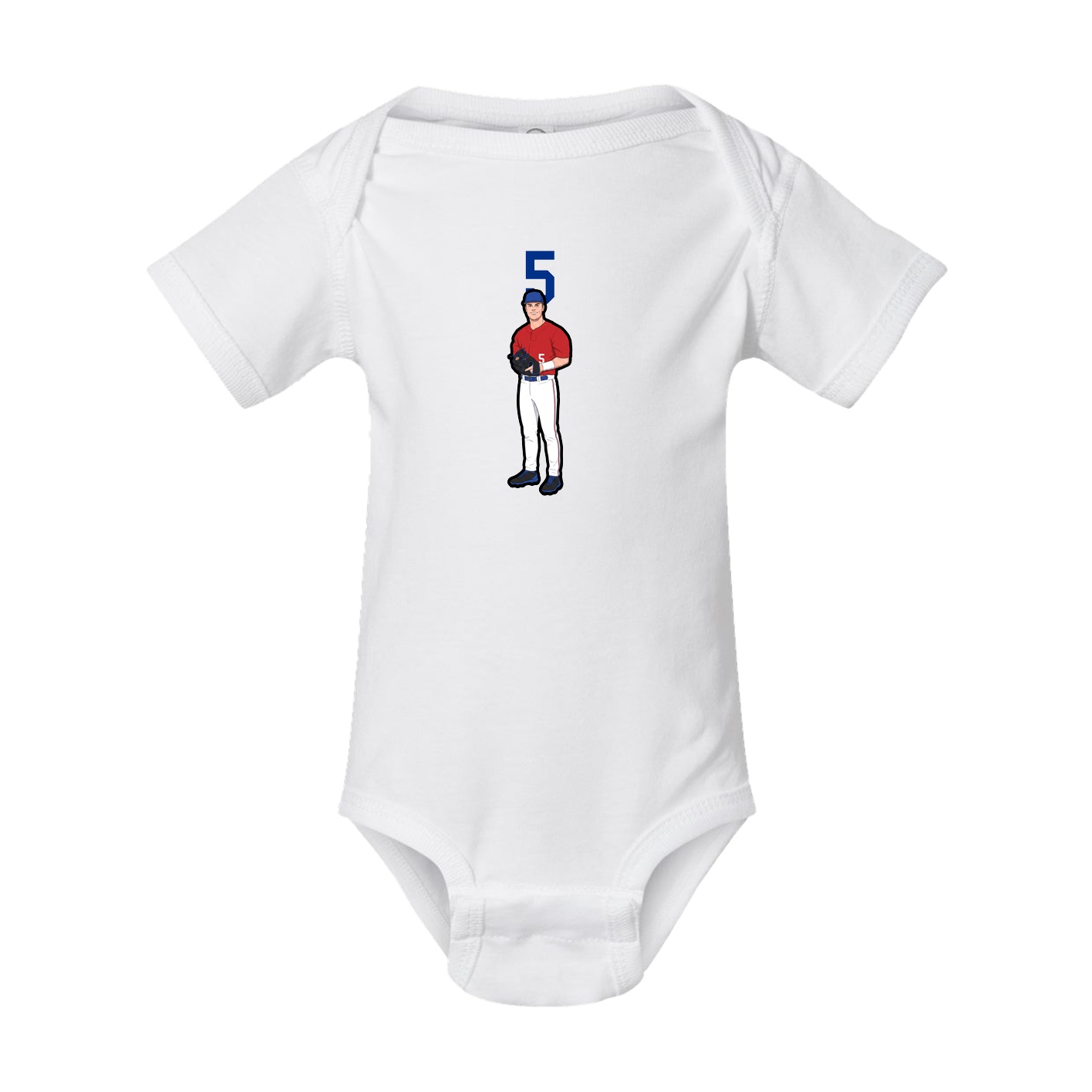 Baby Onesie — Number Top in White