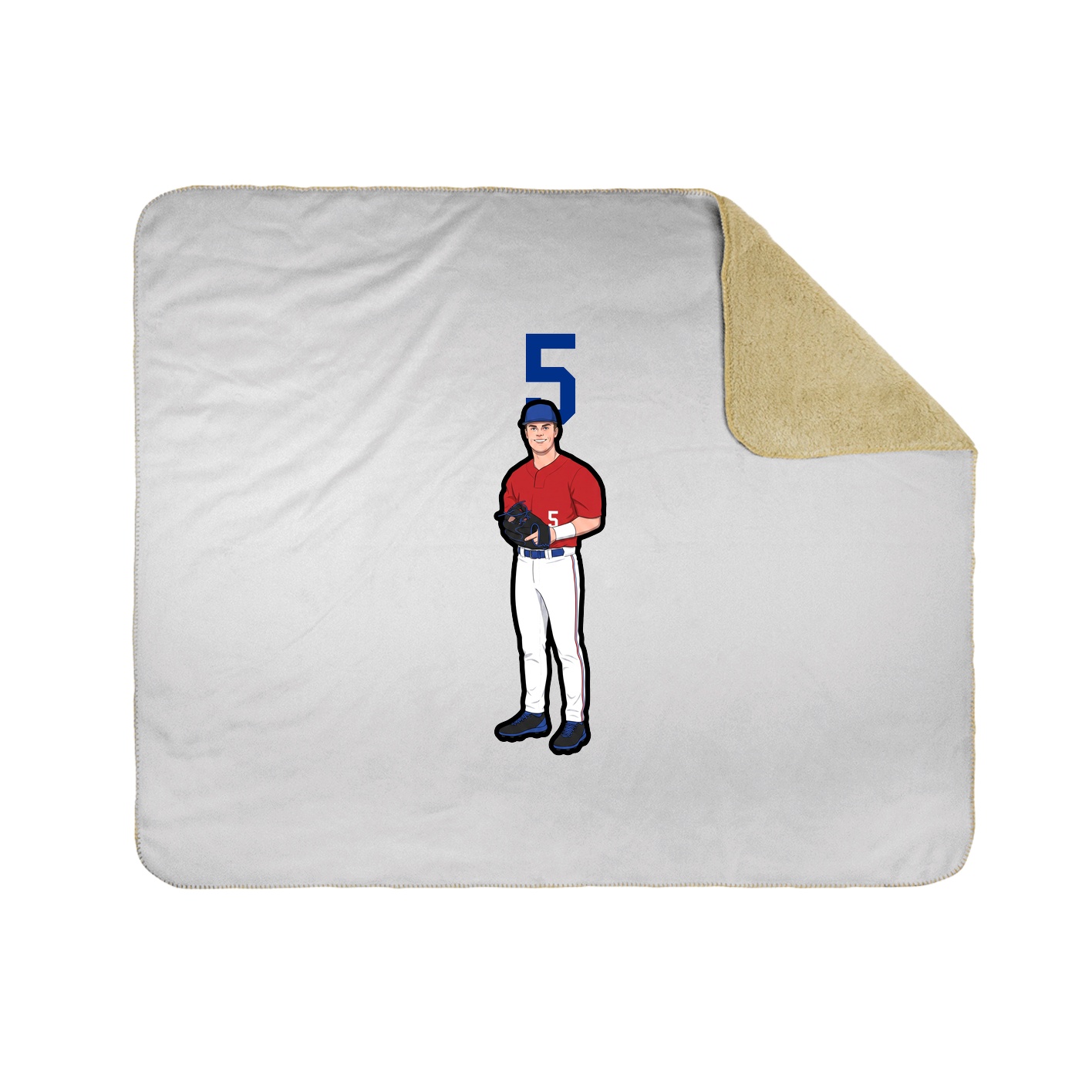 Throw Blanket — Number Top in White