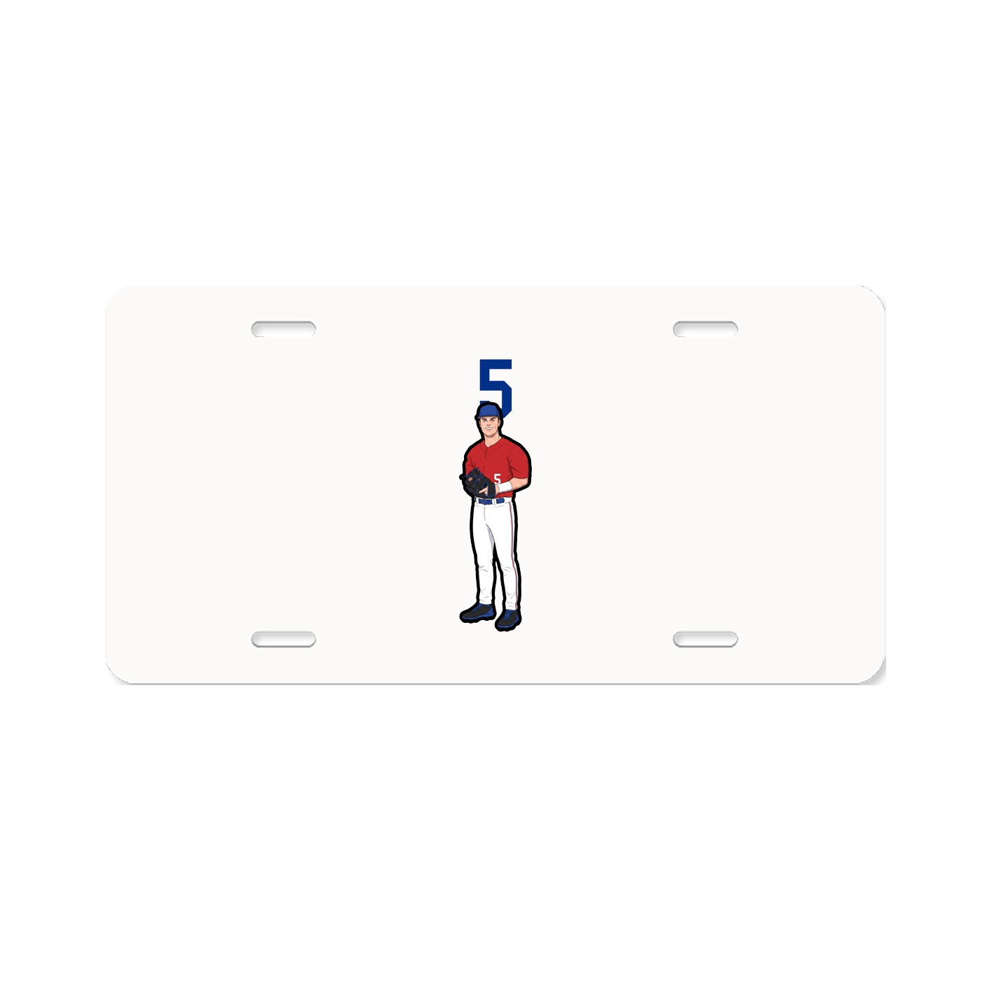 License Plate — Number Top in Classic