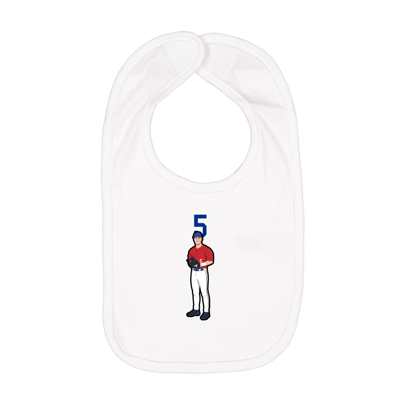 Infant Bib — Number Top in White