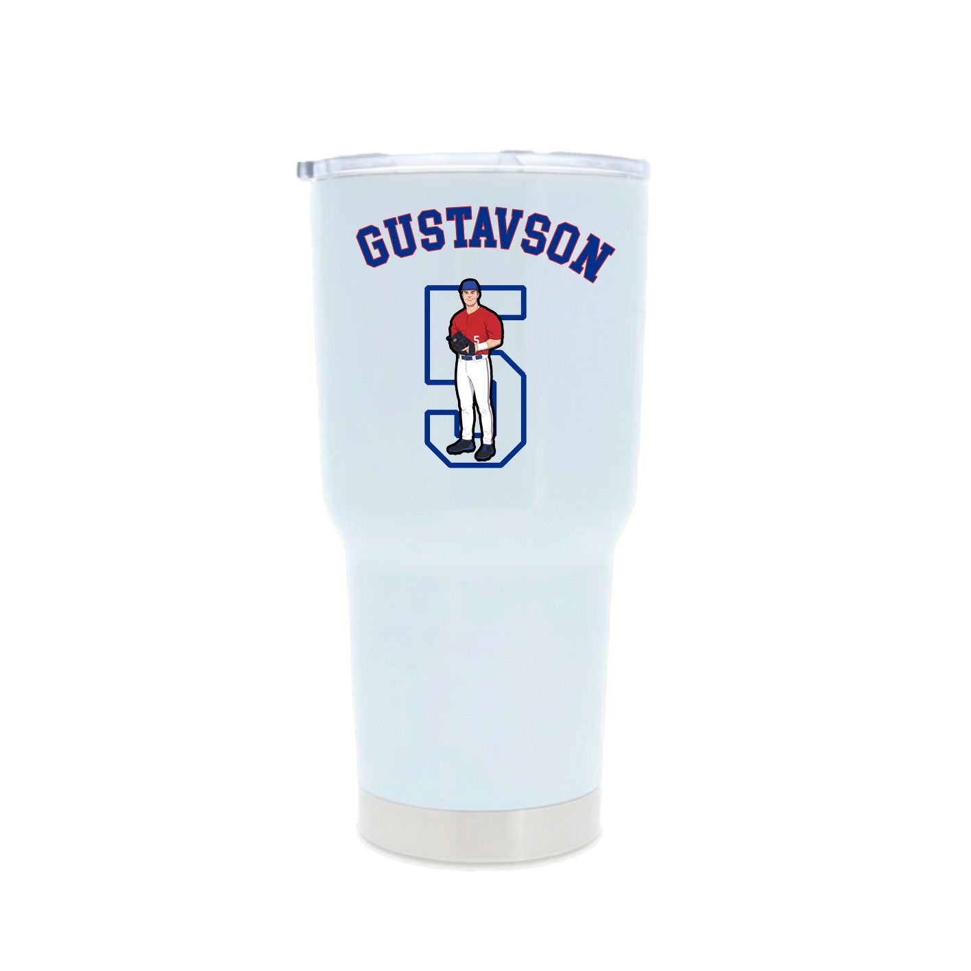 30oz Stainless Steel Tumbler — Shirsey Arch in White