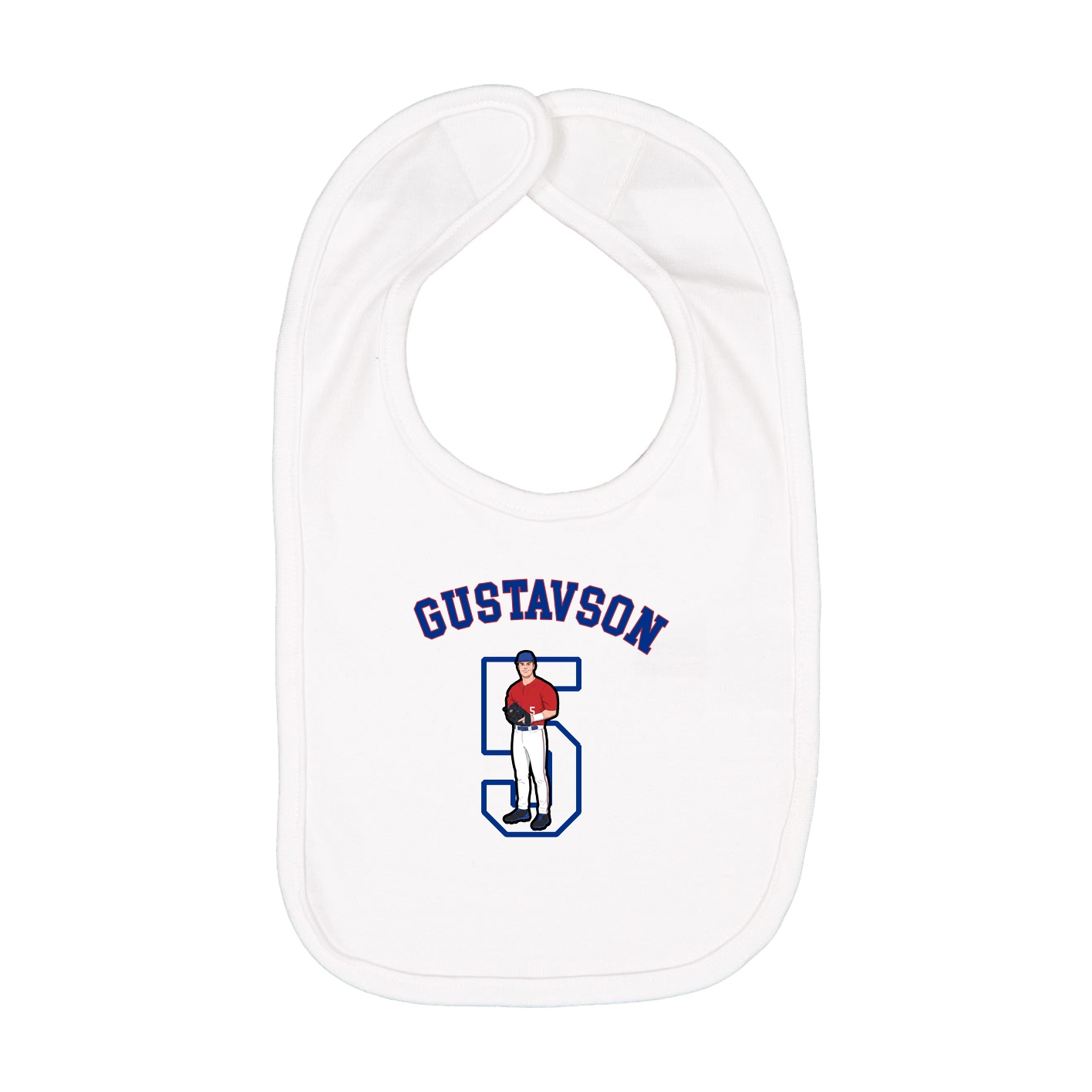 Infant Bib — Shirsey Arch in White