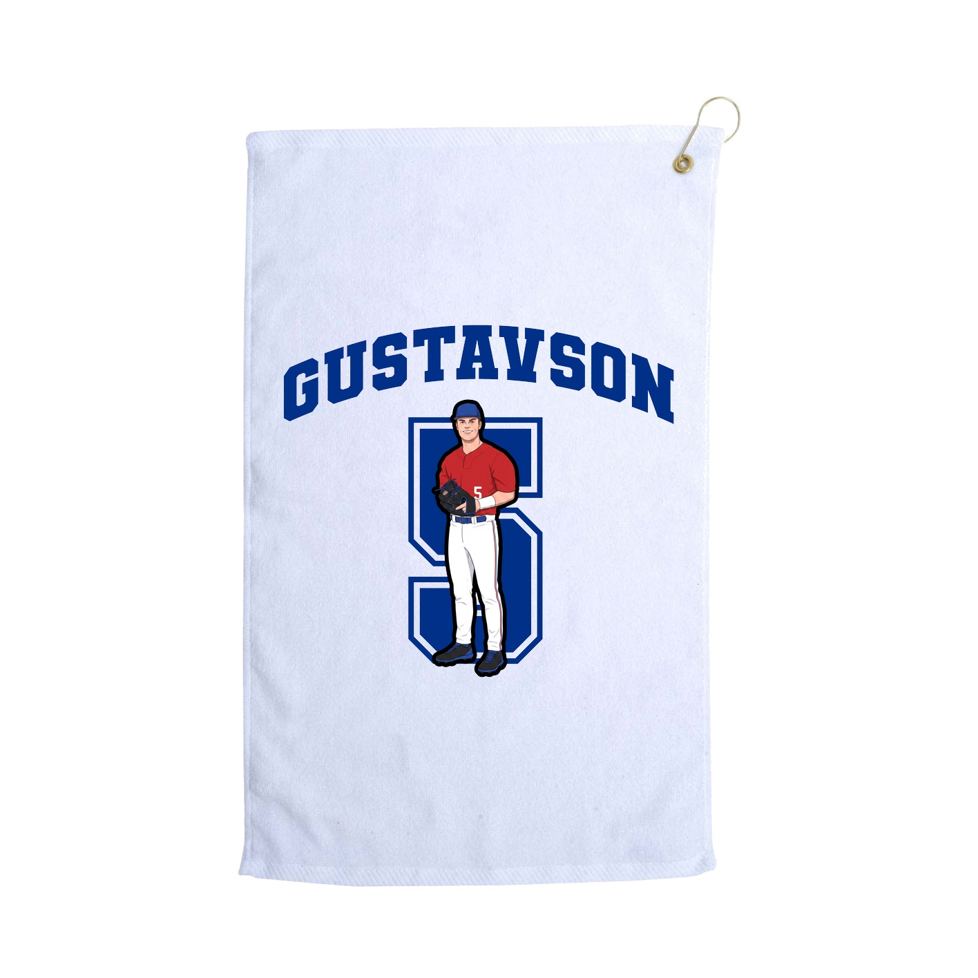 Golf Towel — Number in White