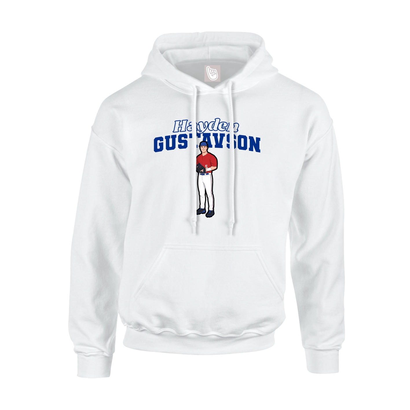 Hoodie — Name Arch in White
