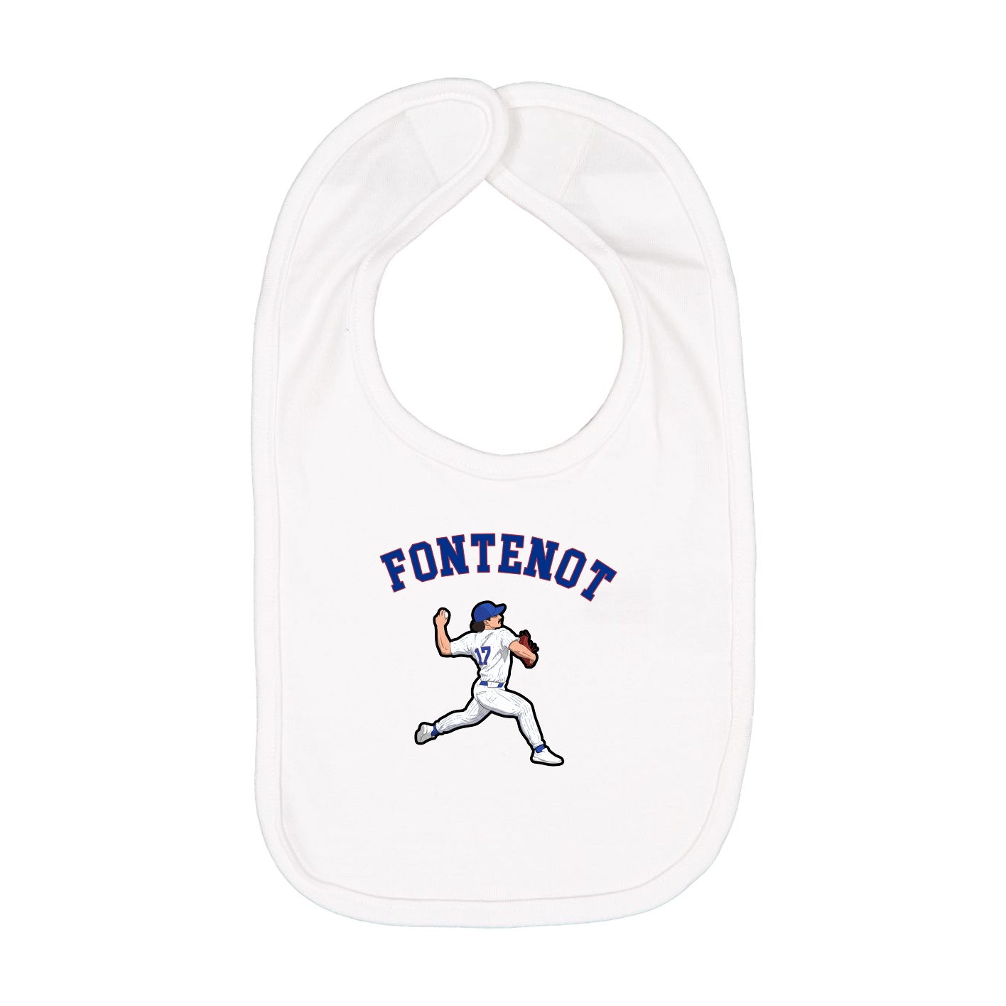 Infant Bib — Shirsey Arch in White