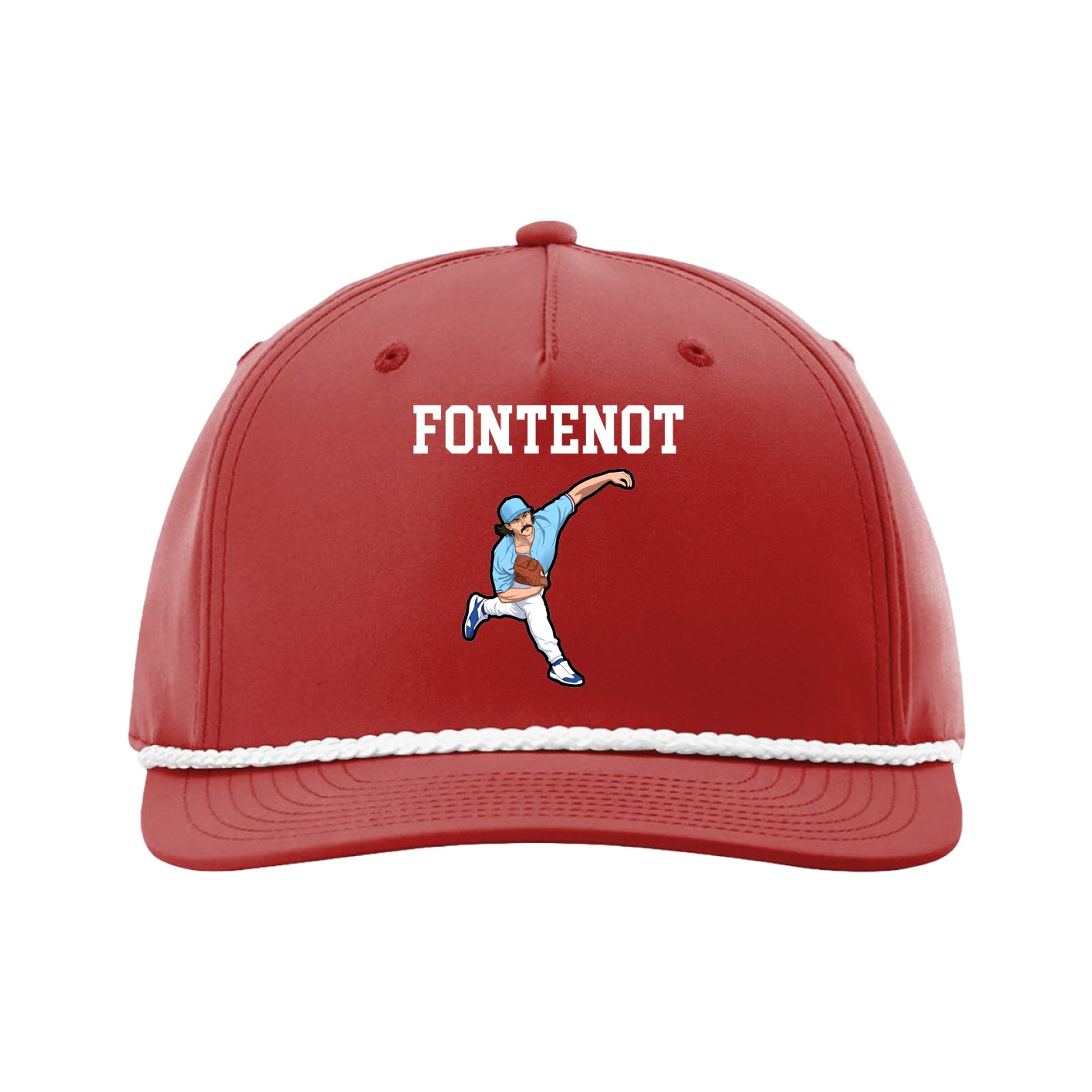 Five-Panel Classic Rope Cap — Shirsey in Red
