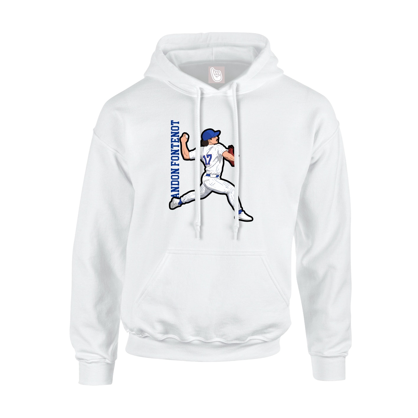 Youth Hoodie — Name Vertical in White