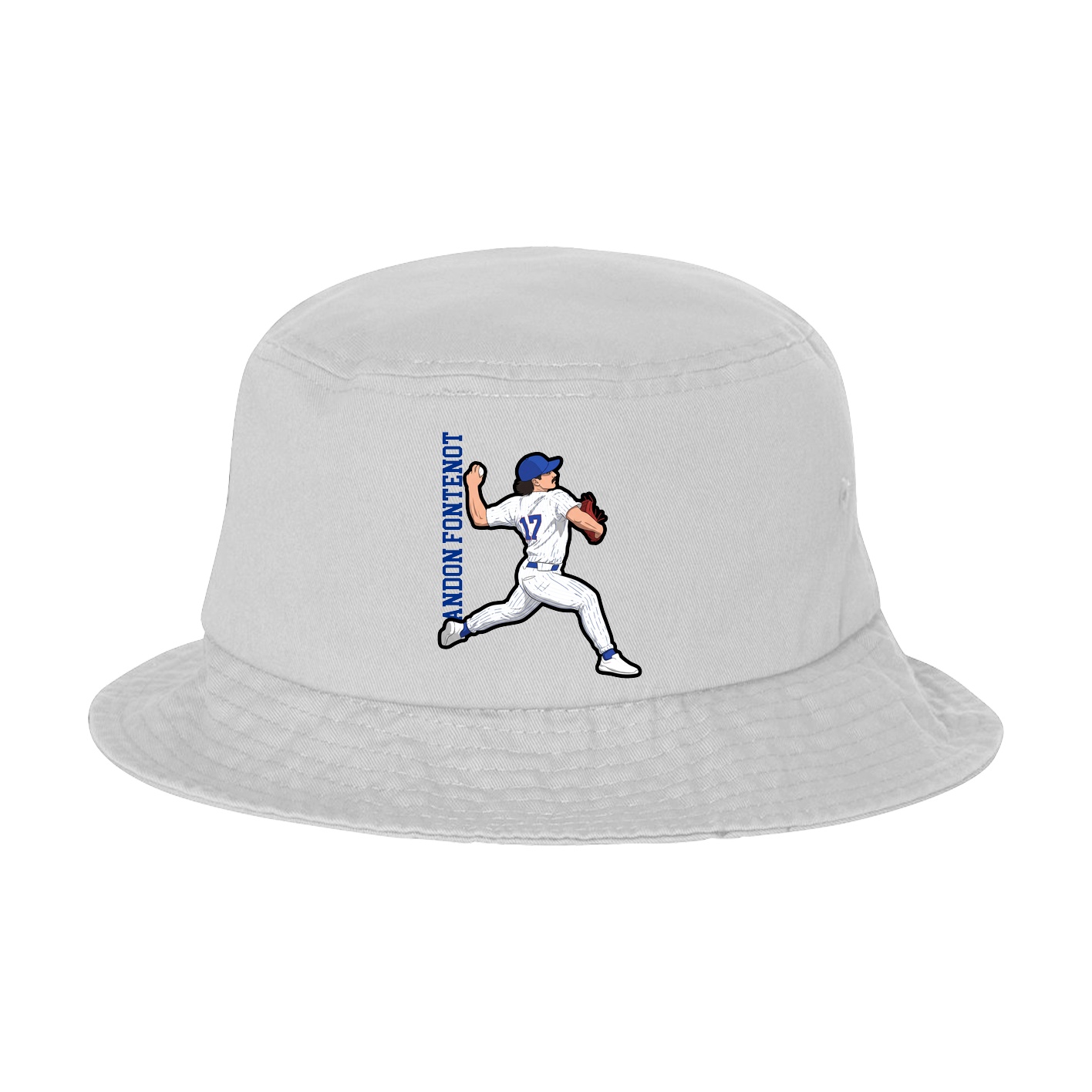 Bucket Cap — Name Vertical in White