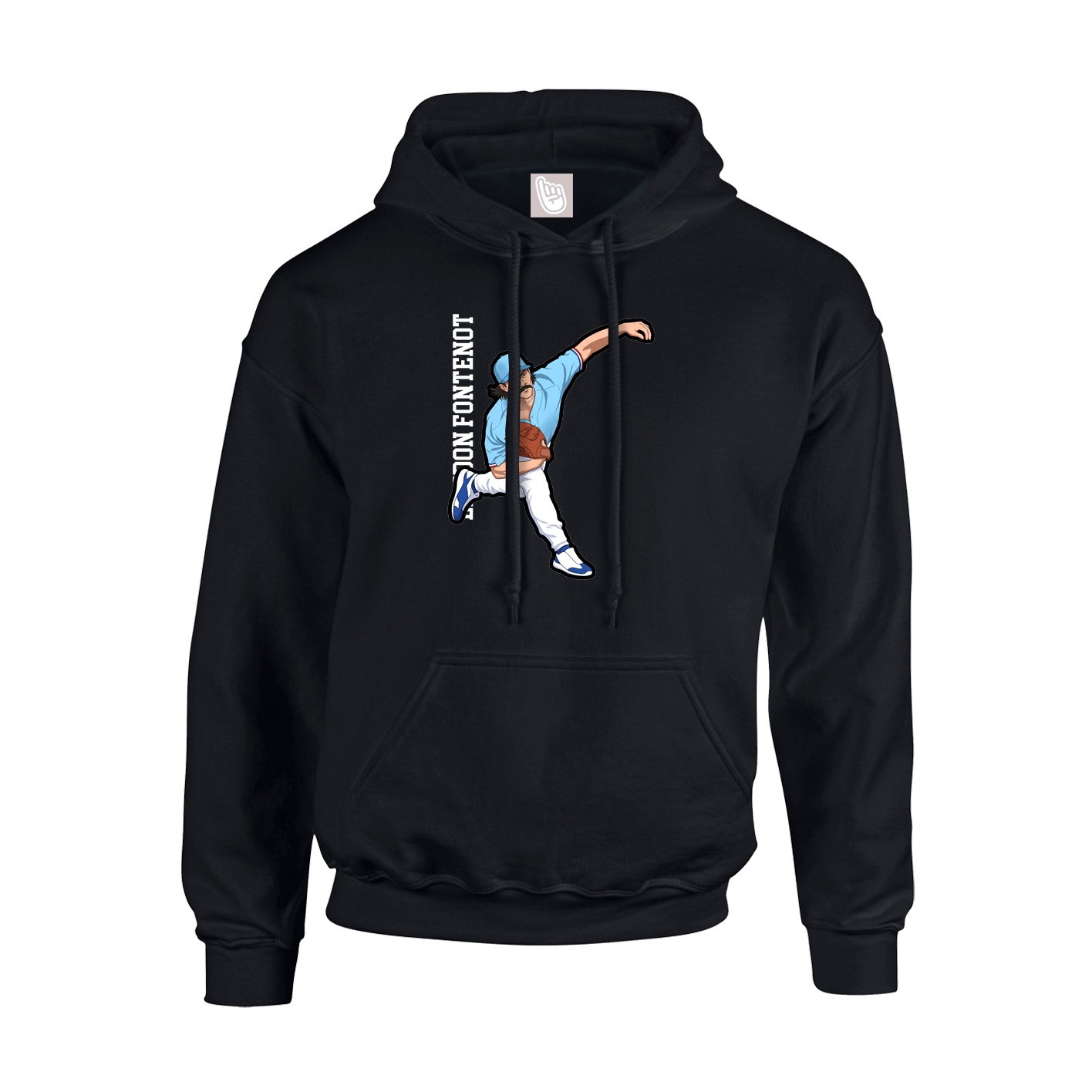 Youth Hoodie — Name Vertical in Black