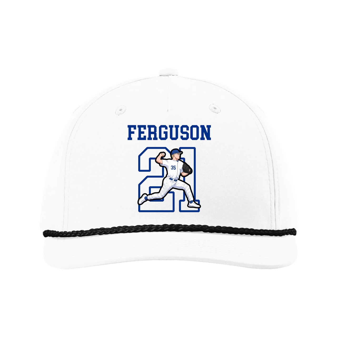 Five-Panel Classic Rope Cap — Shirsey in White