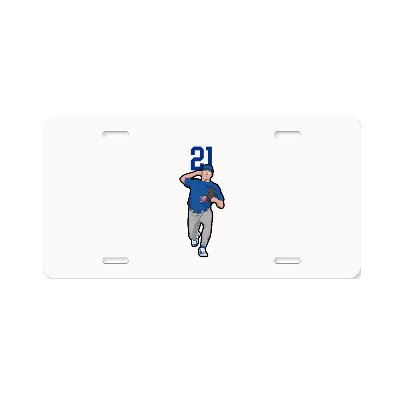 License Plate — Number Top in Classic