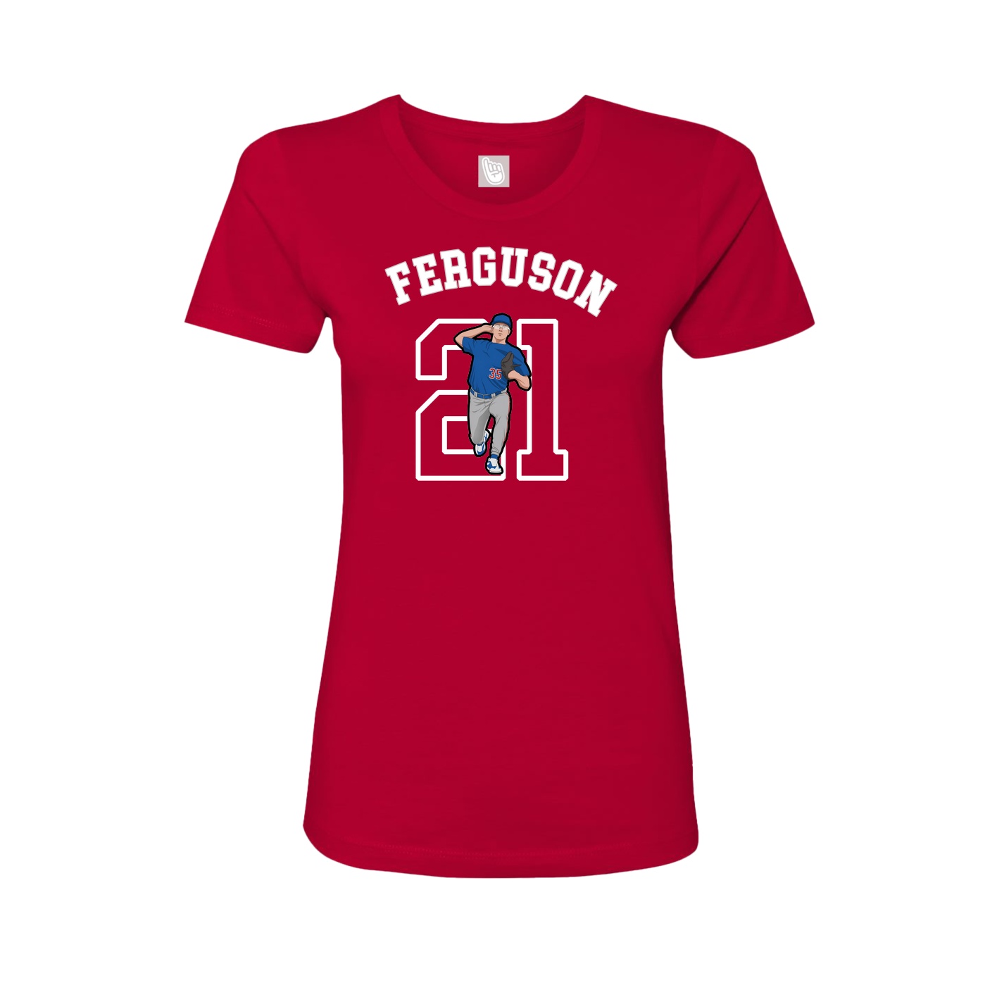 Fitted Women's Tee — Shirsey Arch in Red