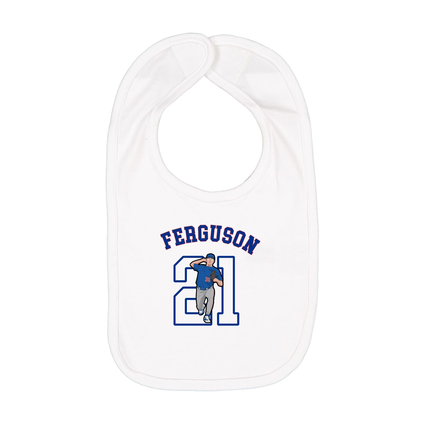 Infant Bib — Shirsey Arch in White