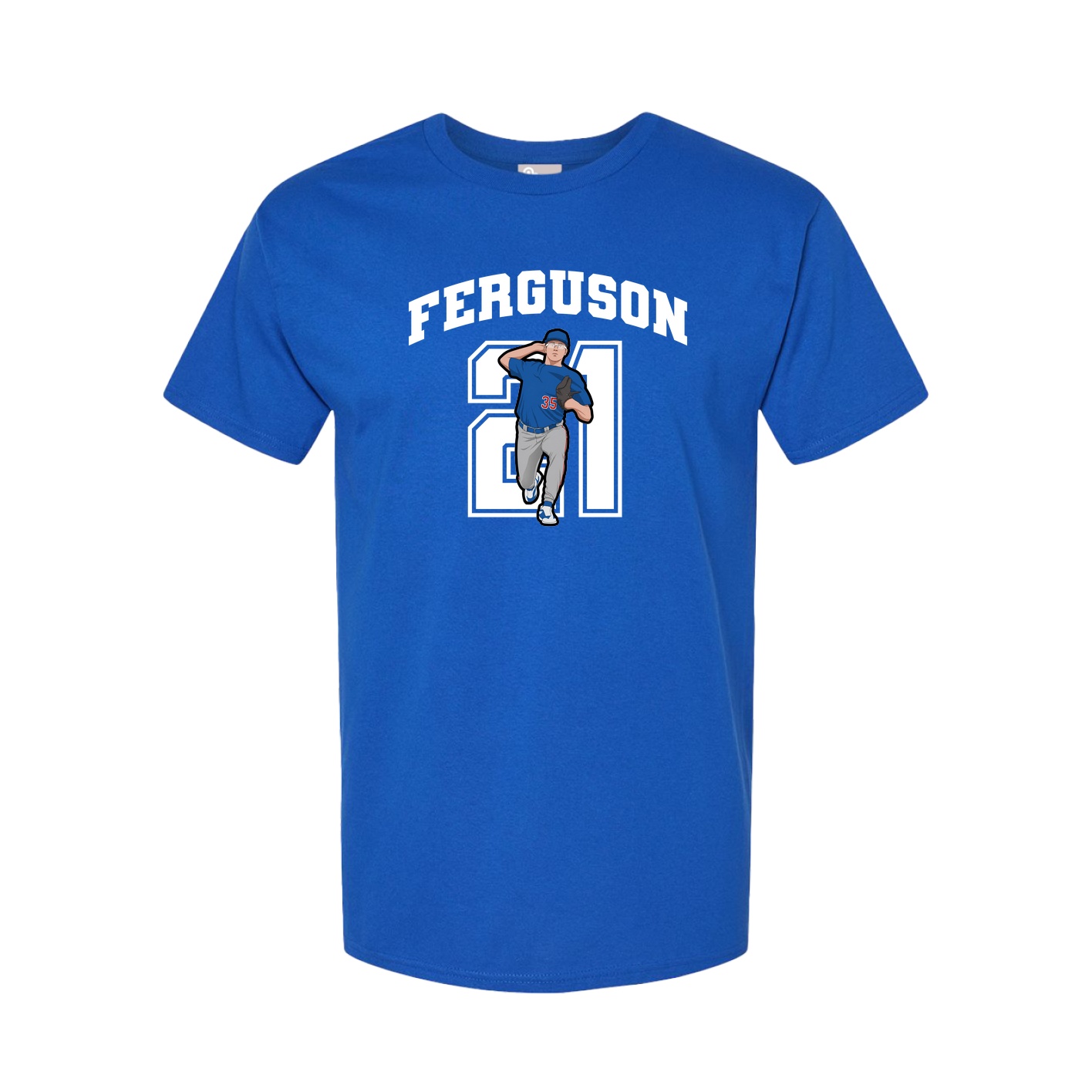Youth Tee — Number in Royal