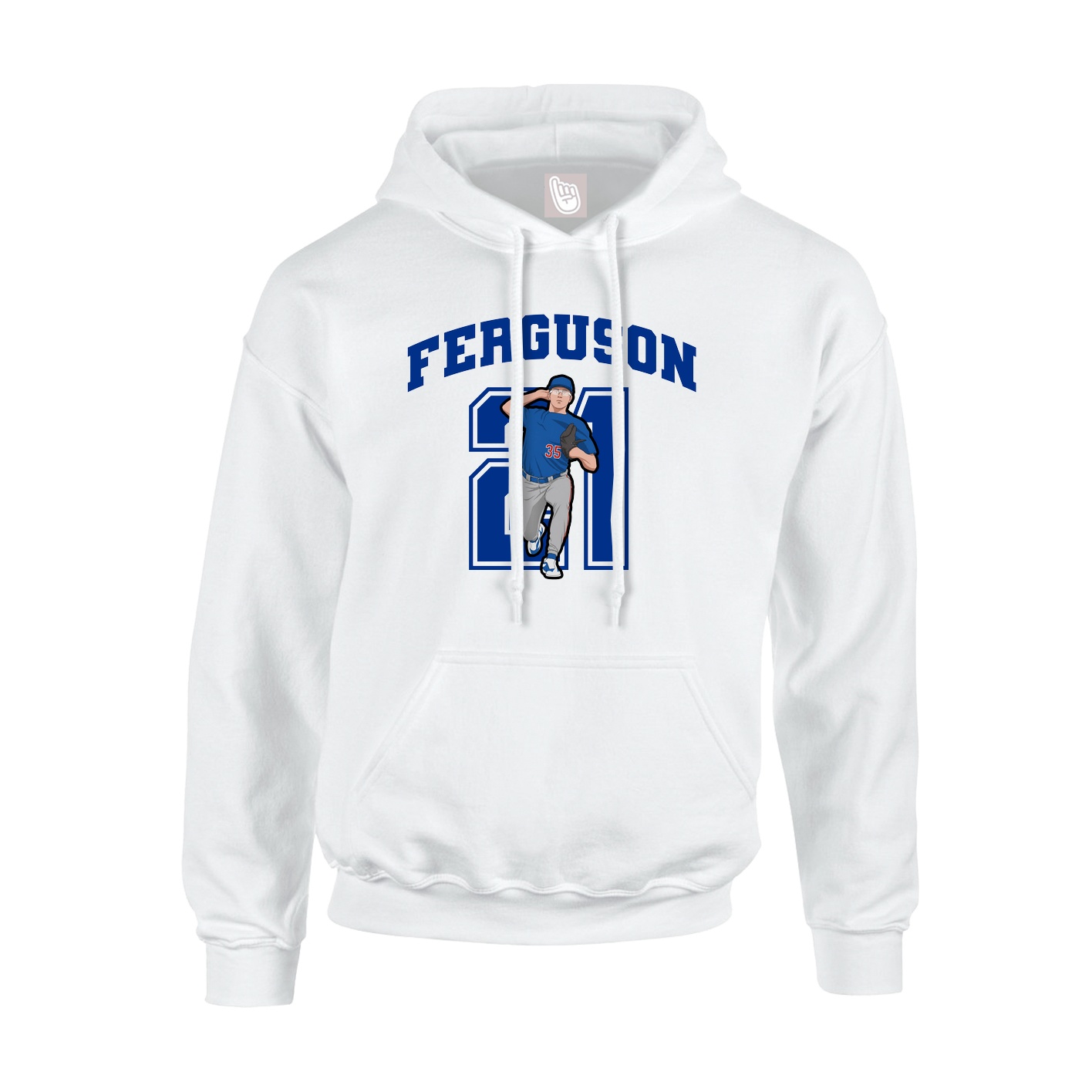 Hoodie — Number in White